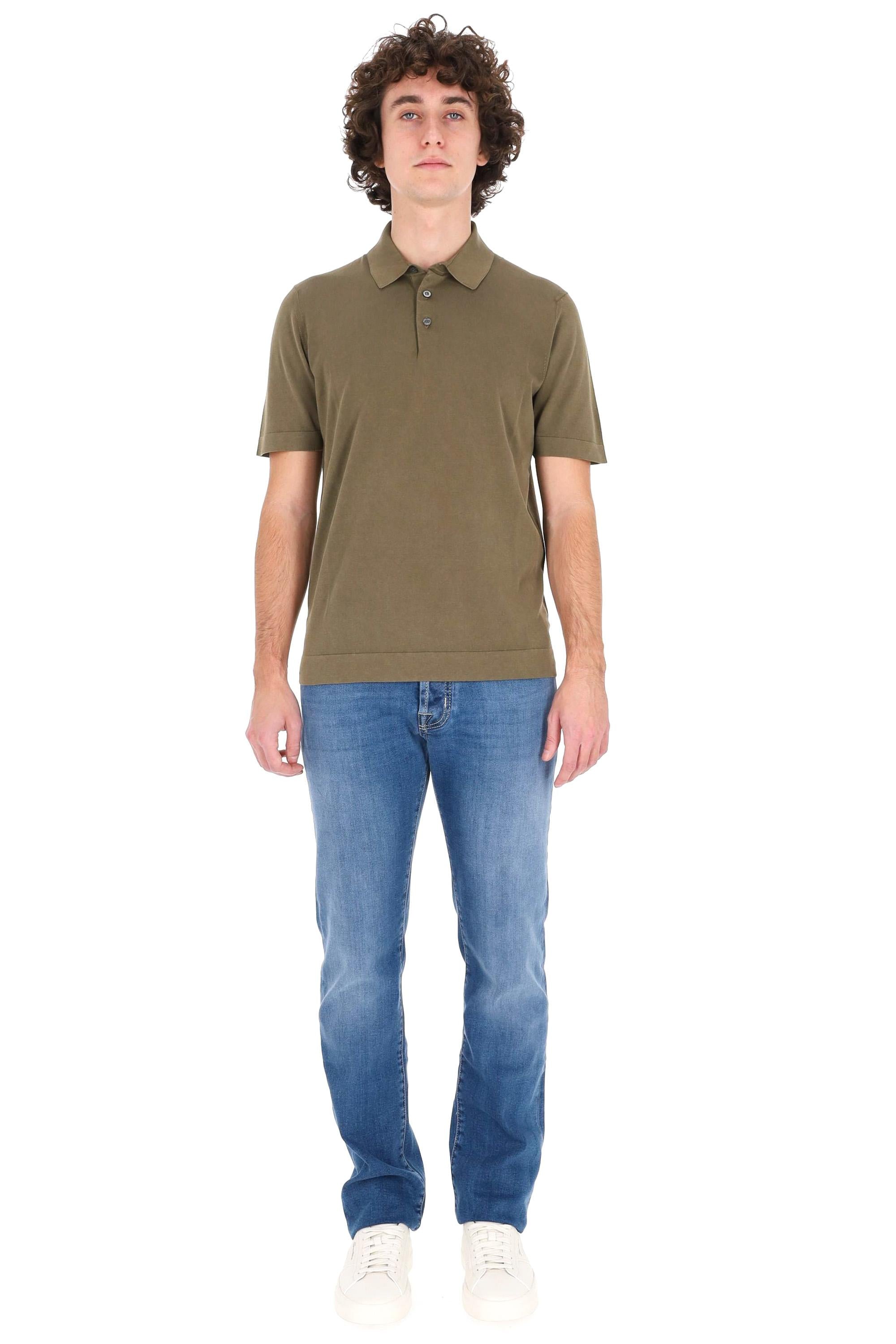 Drumohr Polo in fine cotone ice cotton frosted D0GF202NL-3 441