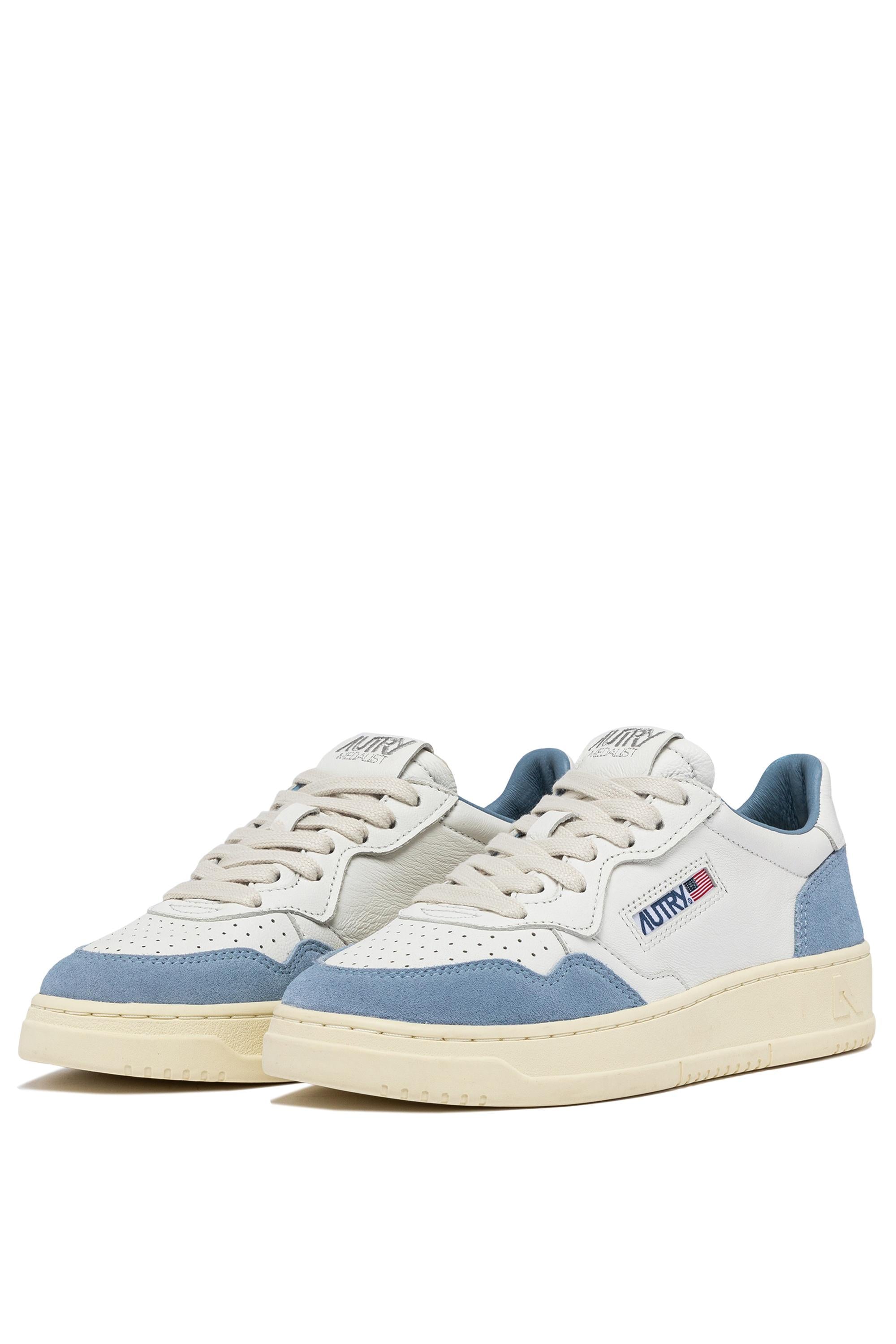 Autry Sneaker Medalist in pelle di capra e camoscio azzurro AULW GS38 WHT/STREET