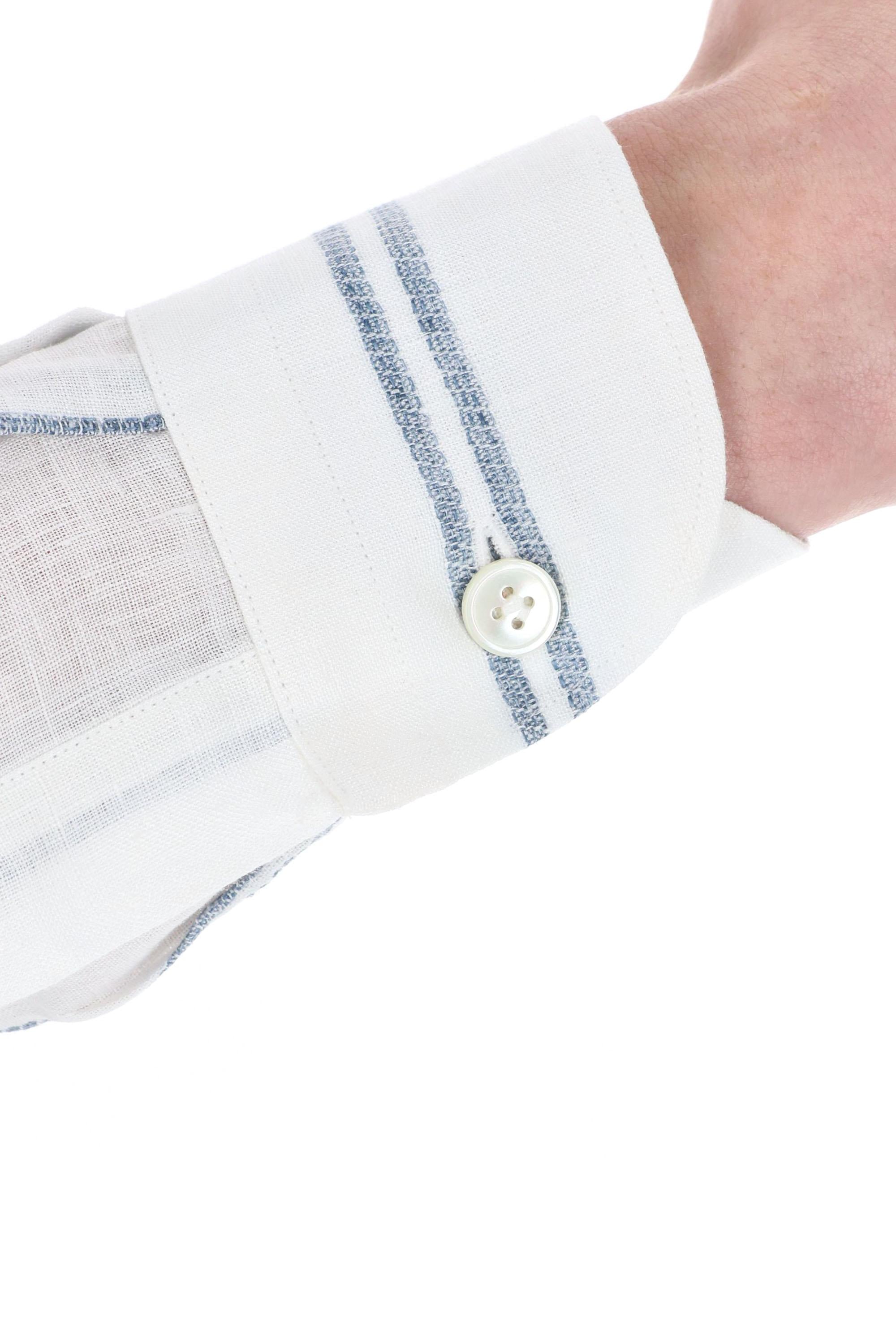 Eleventy Camicia bacchetta special in lino K75CAMH03 TES0K159 01-08