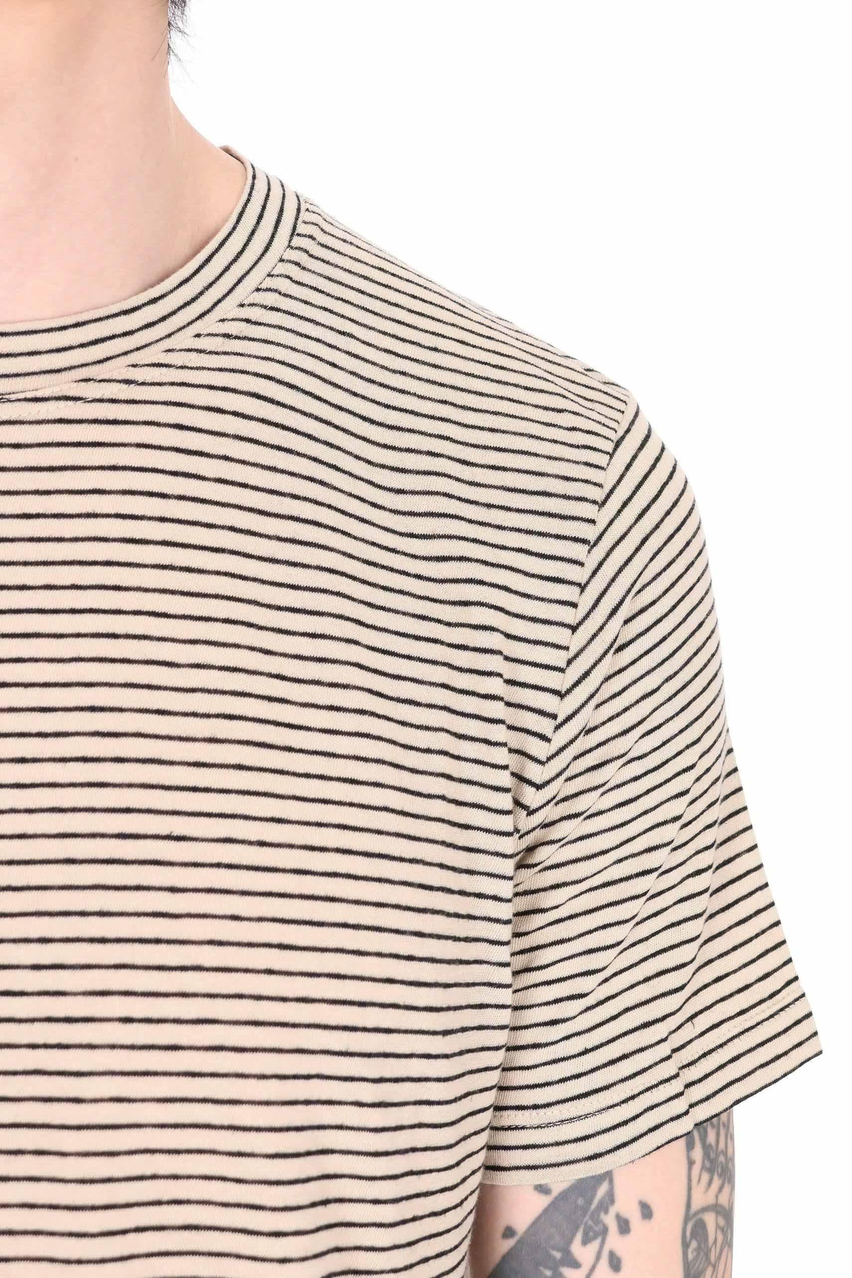 Isabel Marant T-shirt rigata in cotone-lino mod. Leon TS0063HA-D1N02H BKBE