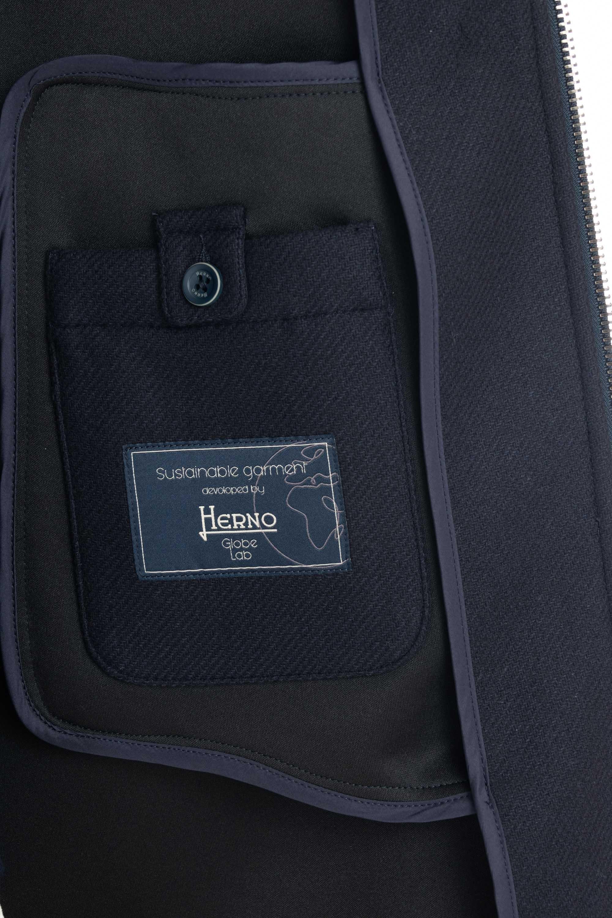 Herno Parka in lana accoppiato con Scuba PA000152U 33428 9200