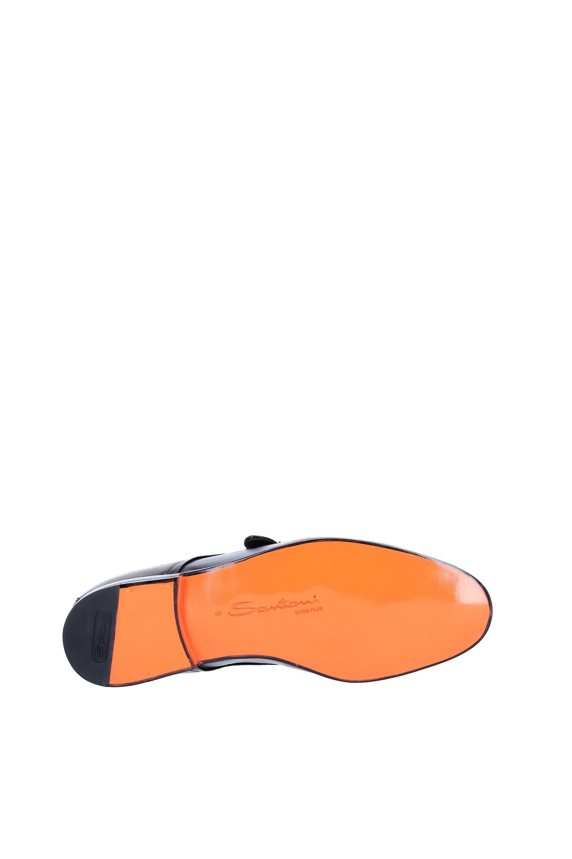 Santoni Scarpa mono fibbia in pelle mod. Carlo lavorazione goodyear MCNC19259SA4SMEM T50