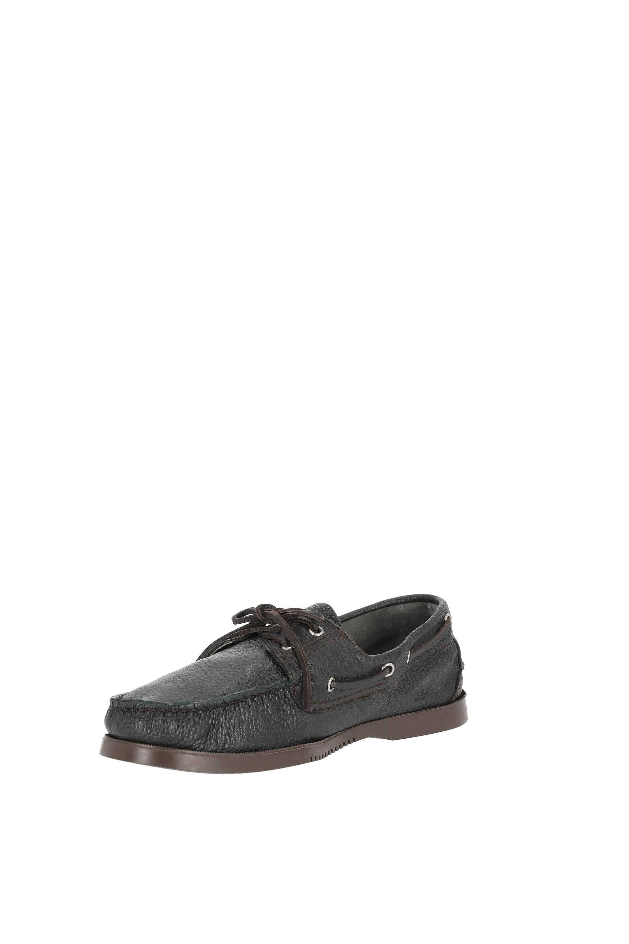 Paraboot Mocassino da barca in pelle di cervo modello Barth 780550 MARRON-CERF KAKI