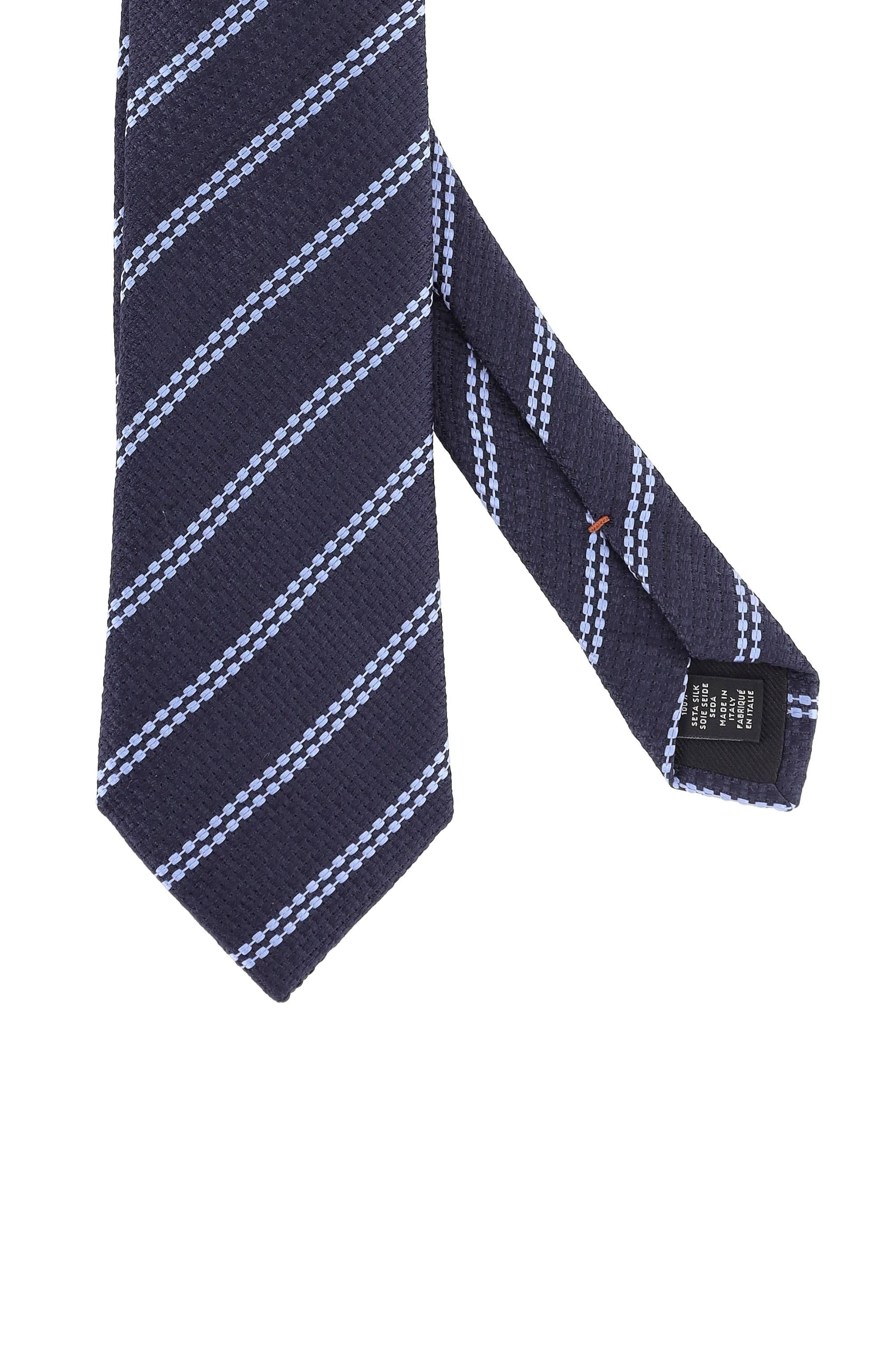 Zegna Cravatta regimental in pura seta Z2C35TA2-1P8/2 BL1