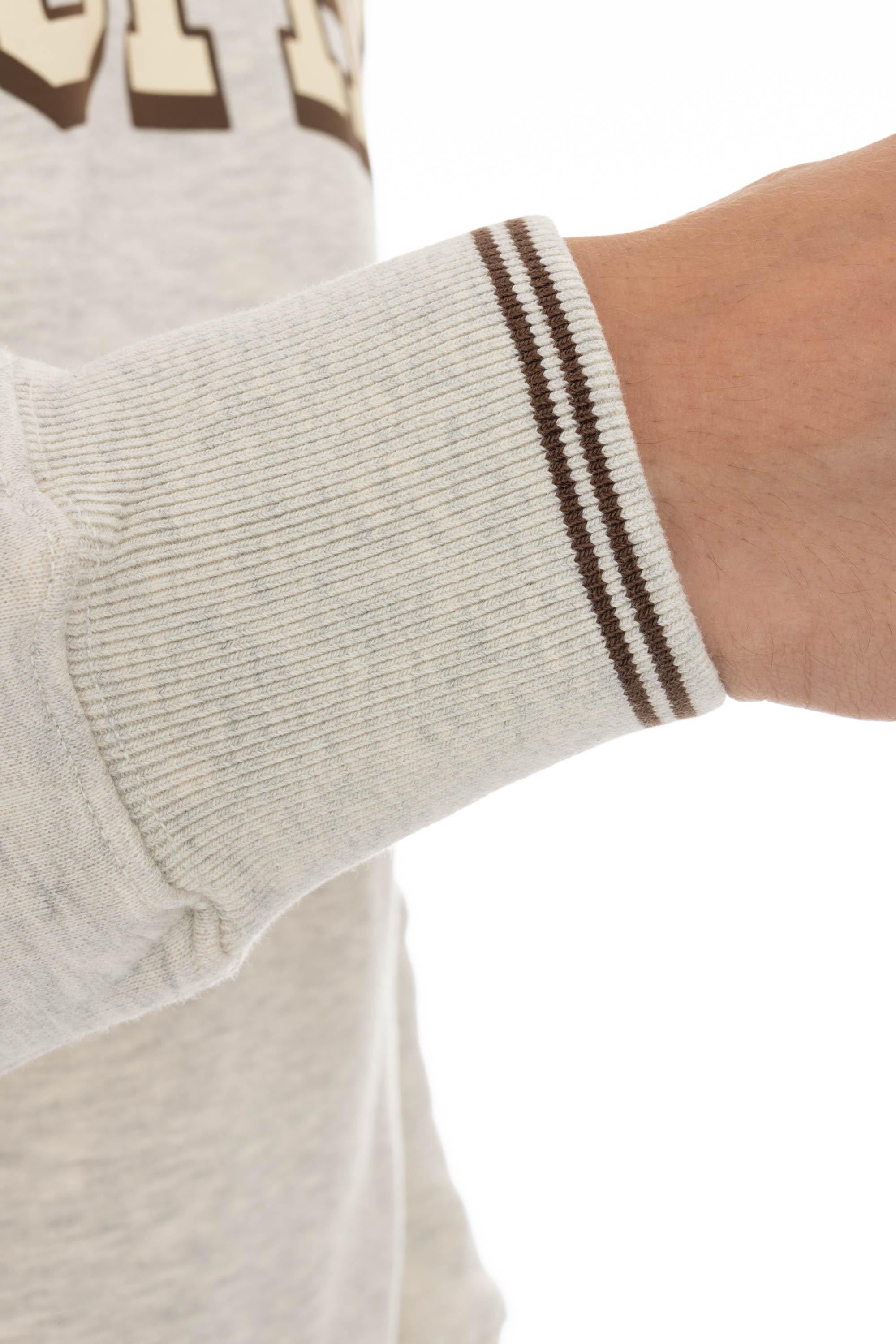 Felpa girocollo in cotone con logo SWPM 03H2 WH/CHOC Autry