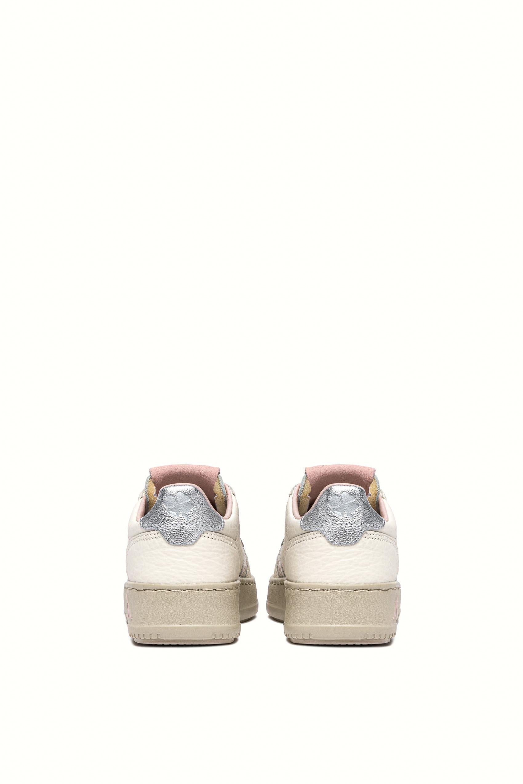 Sneaker bambino in pelle elephant talloncino argento KULK NU08 SILV/SAND/MAR Autry