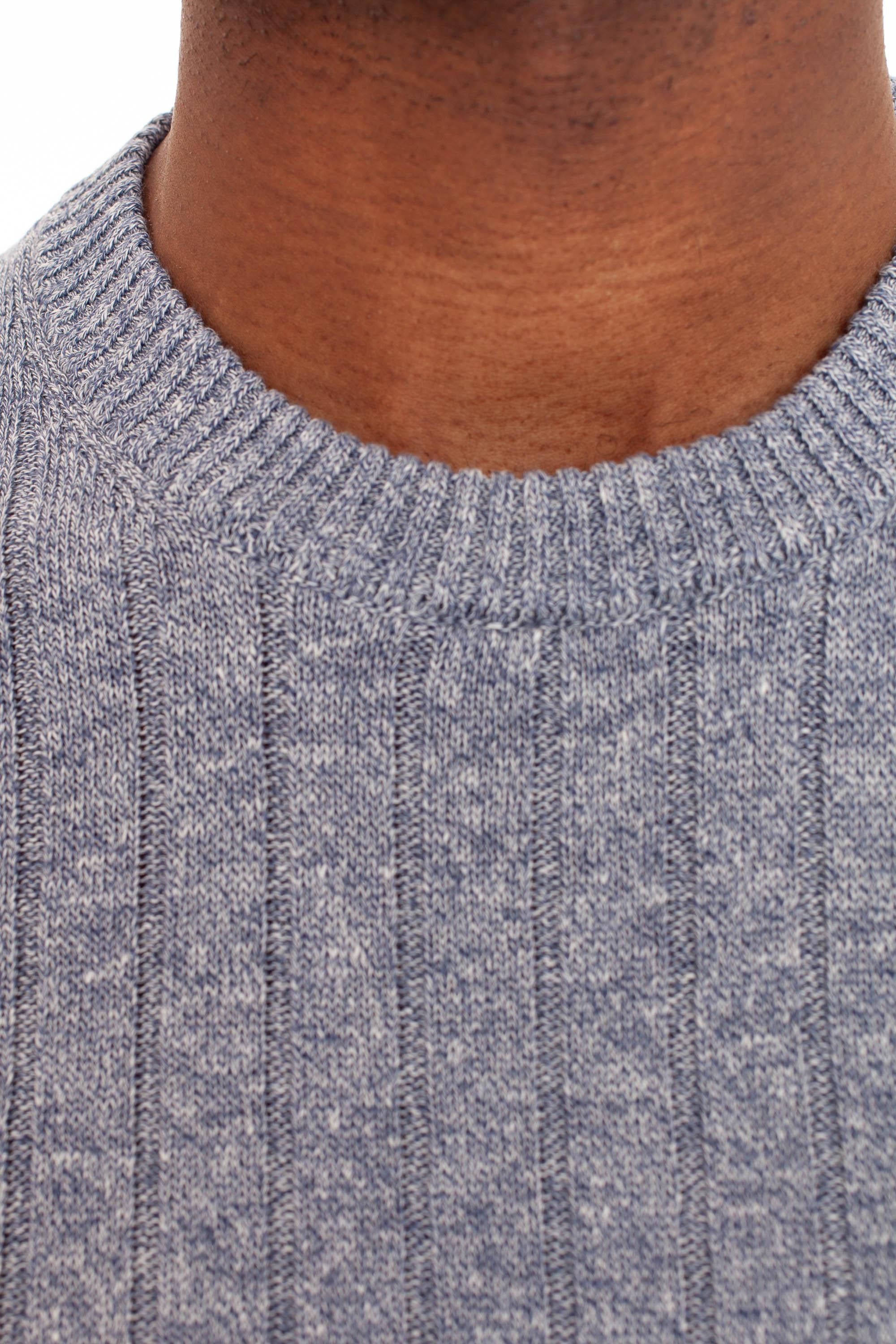 T-shirt in lino-cotone melange a coste 23147 18624/4 570 Gran Sasso