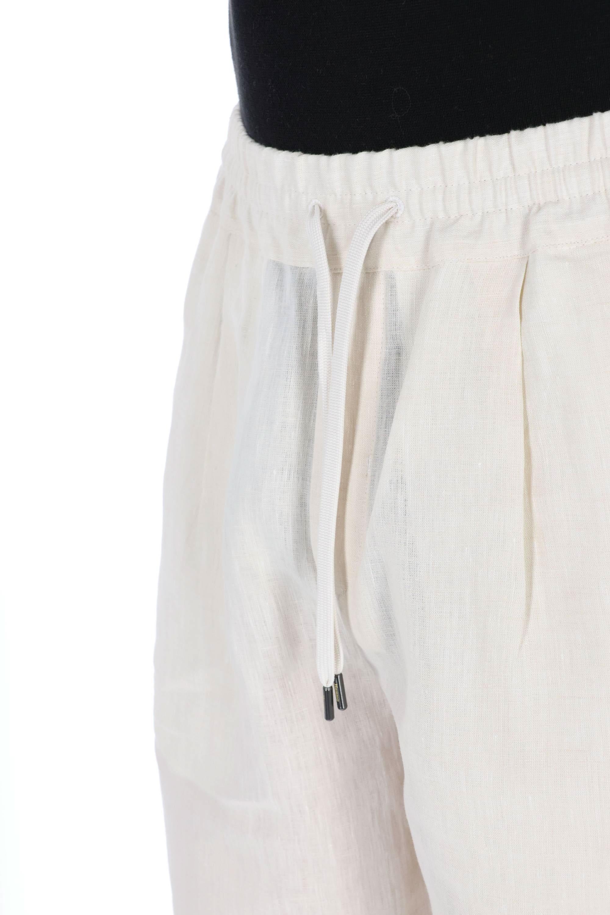 Bermuda jogger in puro lino PT000105U 1985 Herno
