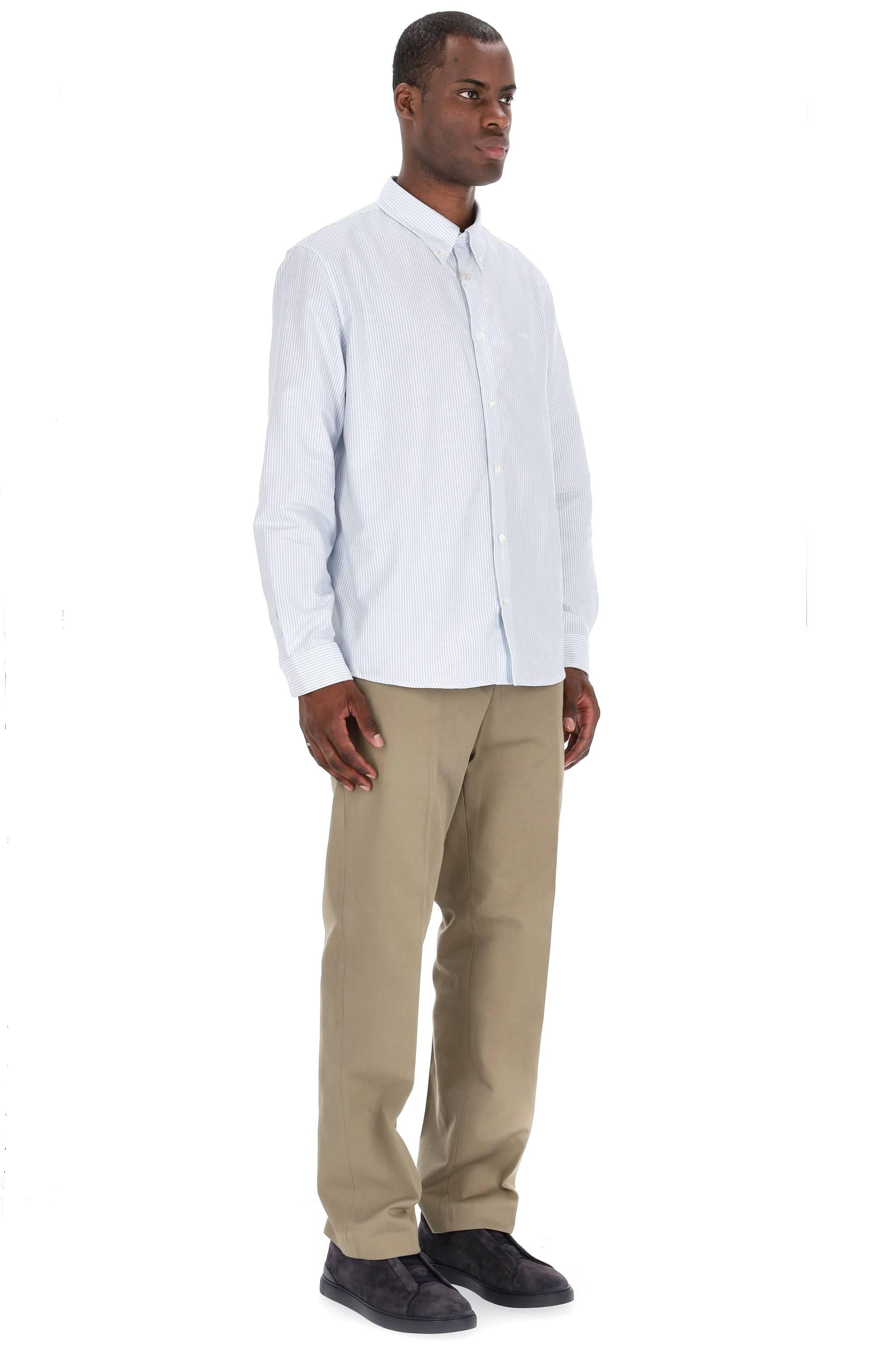A.P.C. Camicia bacchettata in piquet di cotone Standard fit COGUH H12499 BLEU