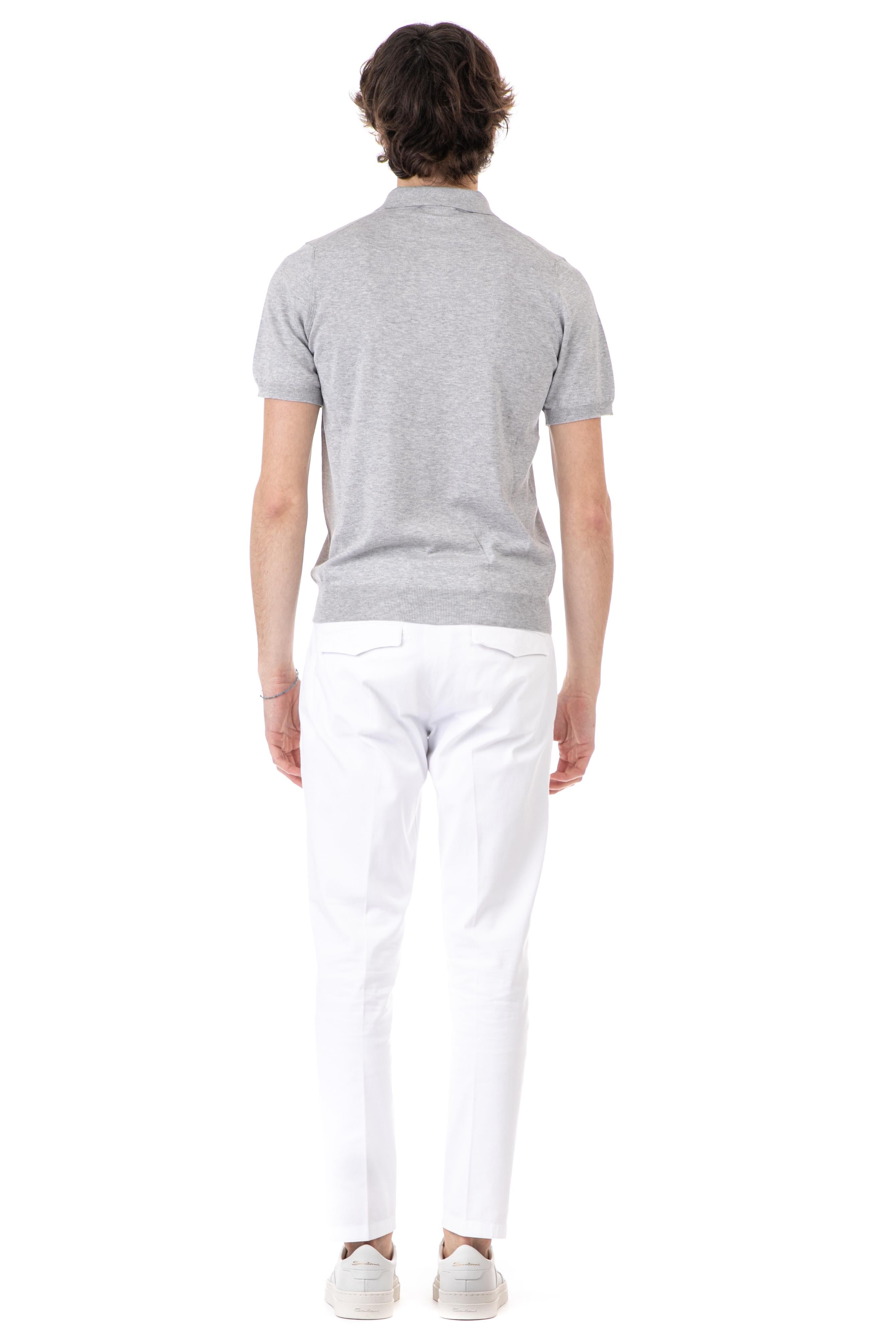 Polo open collar in cotone-seta CTS24810 CX002 Il Setaccio
