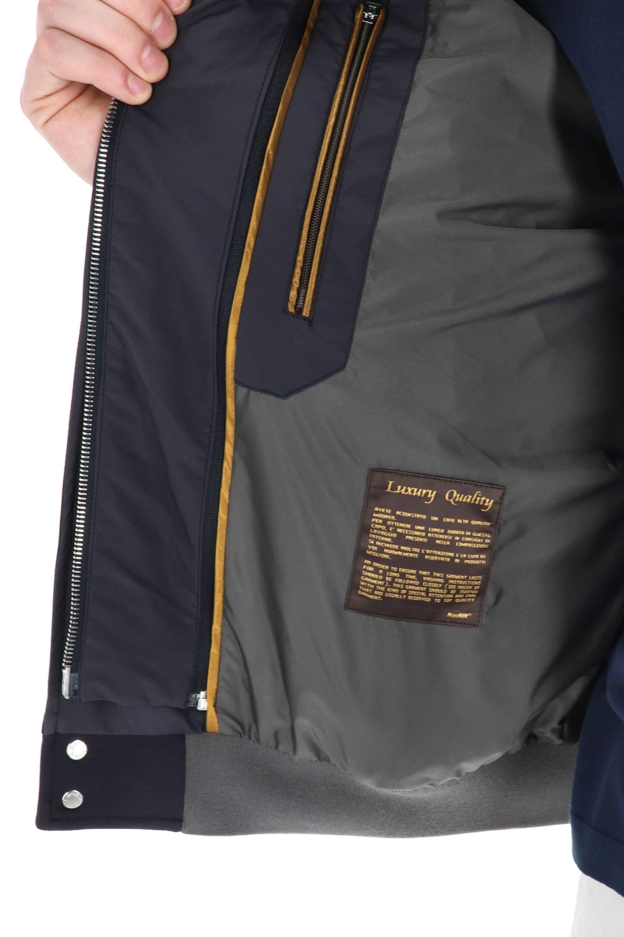 Bomber in jersey di cotone mod. Darren-Jk DARREN-JK DARK BLU Moorer