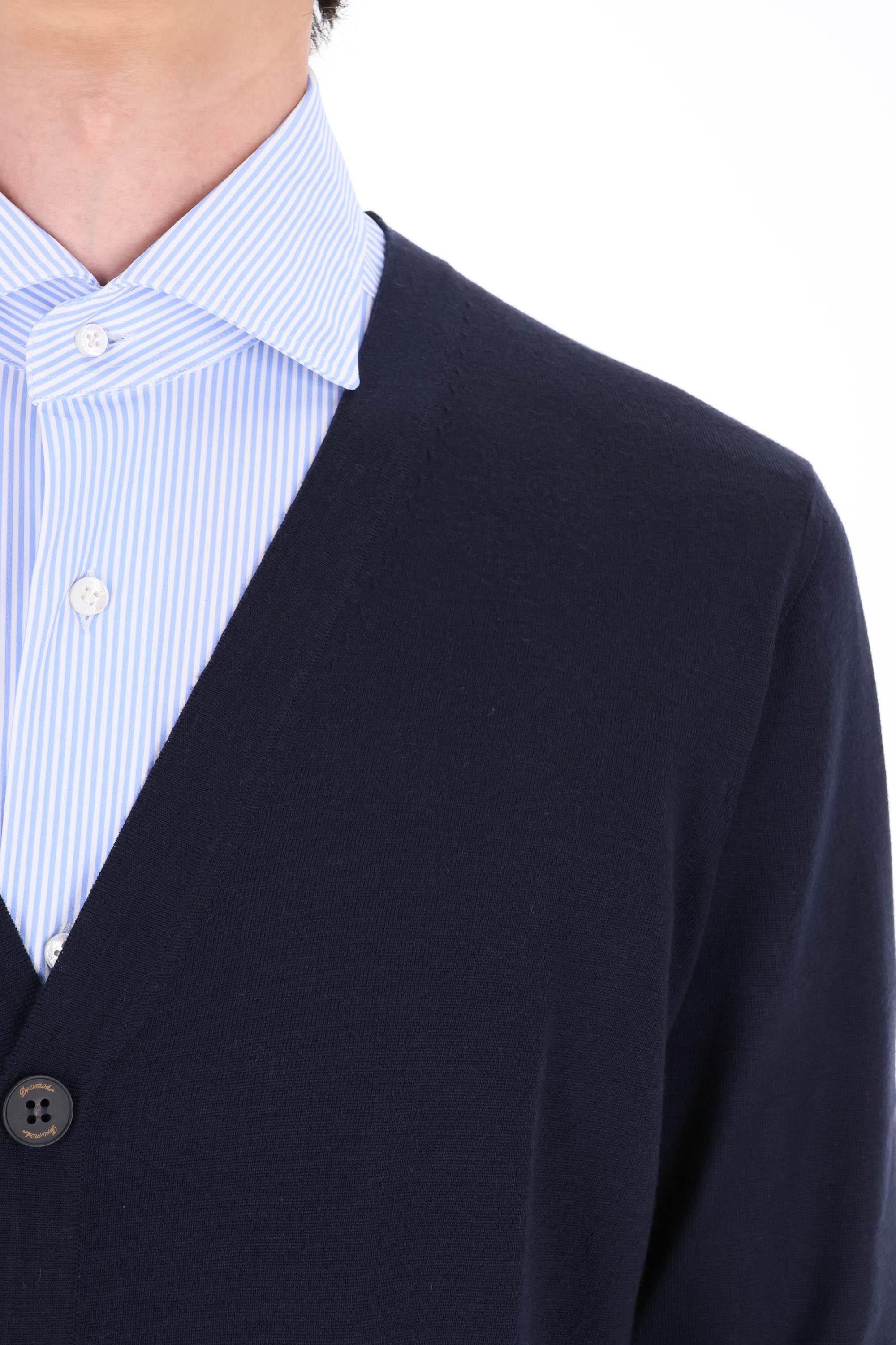 Cardigan in lana extrafine super 140's D0D109L-2 790 Drumohr
