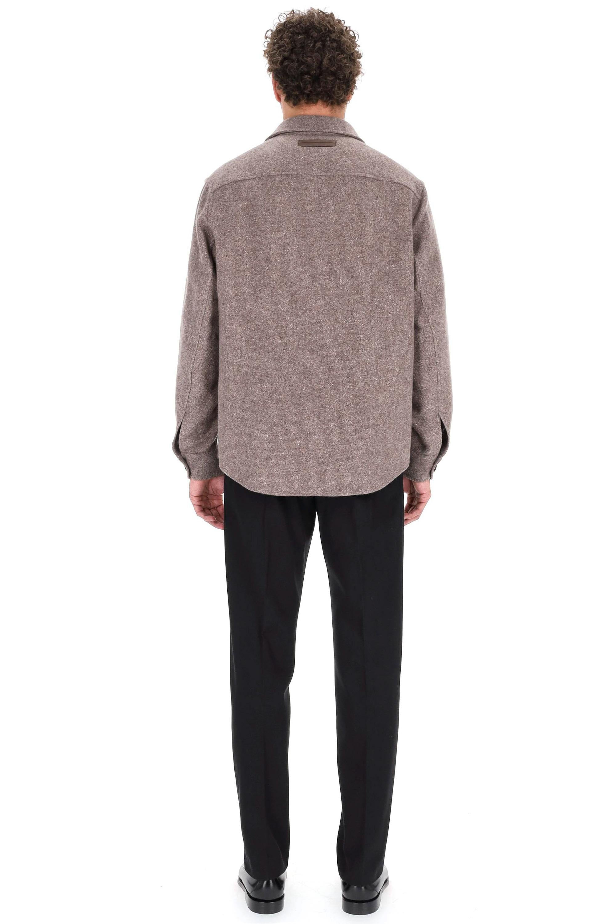 Zegna Overshirt in donegal di lana-seta UGV10A2-SOT48 018