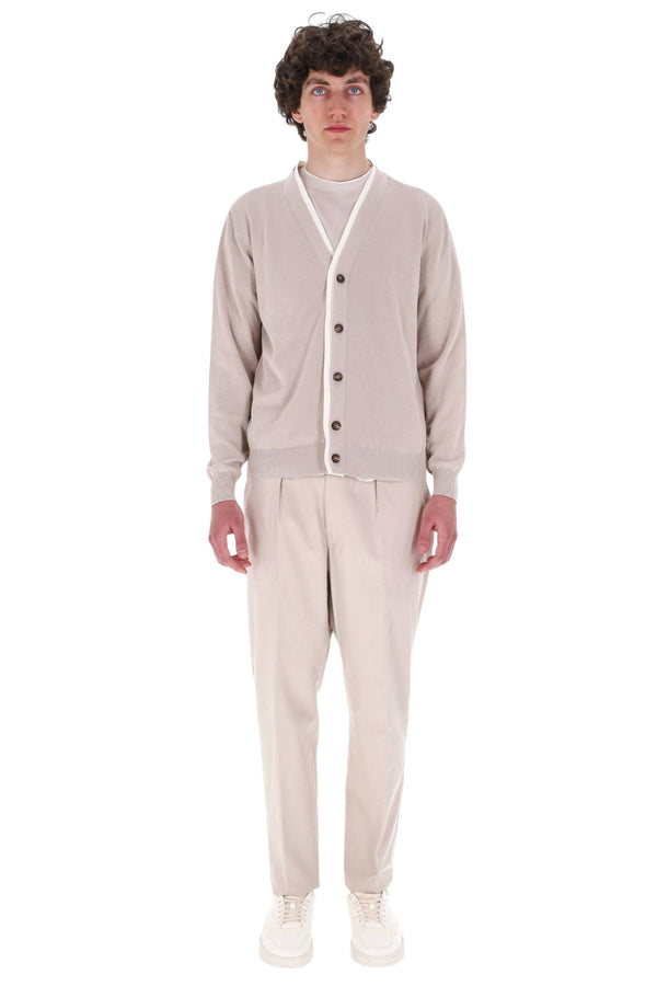 Cardigan aus Baumwolle mit doppelten Kanten
