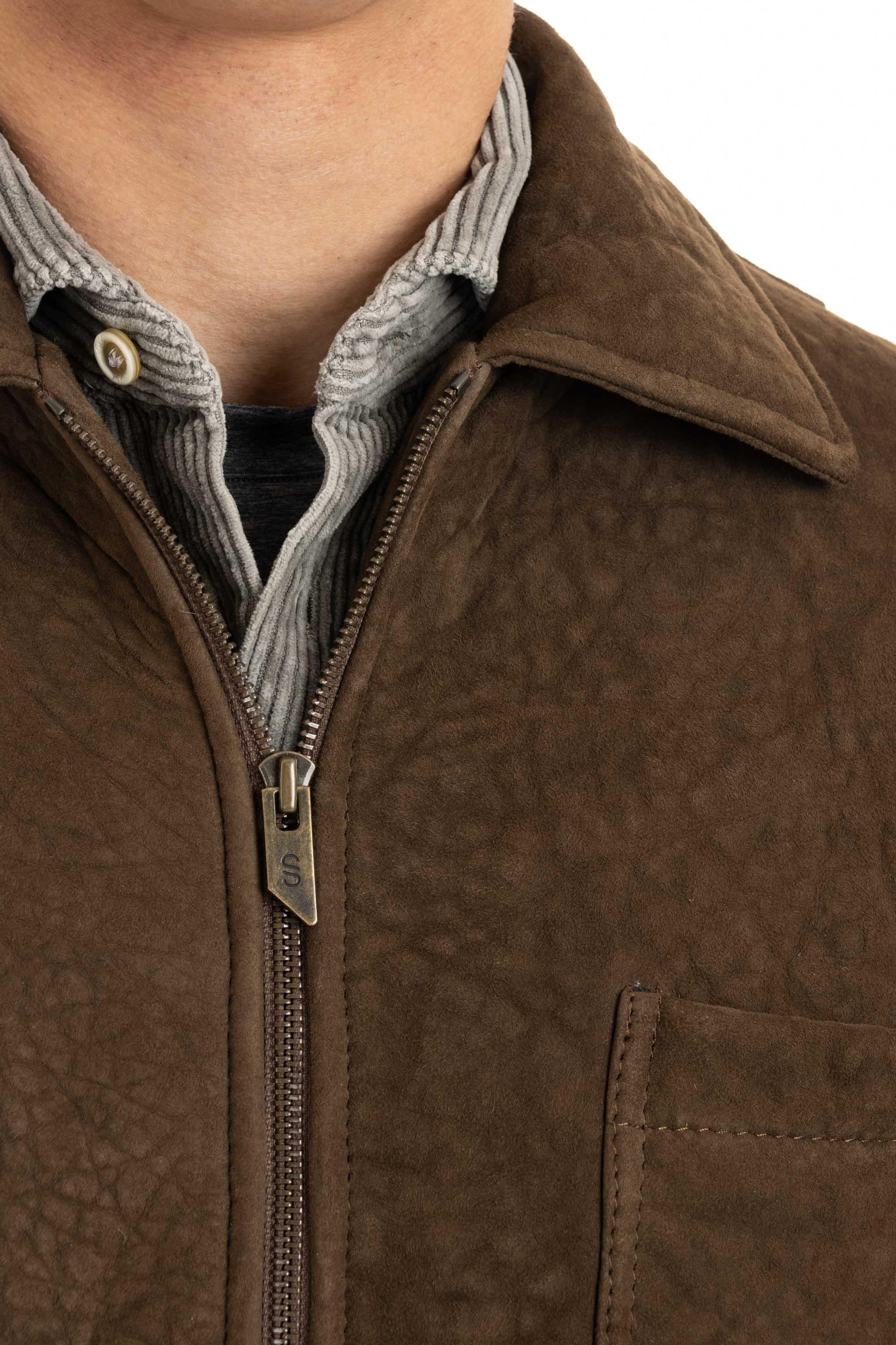 Salvatore Santoro Work jacket in pelle elephant 47506-U TERRA
