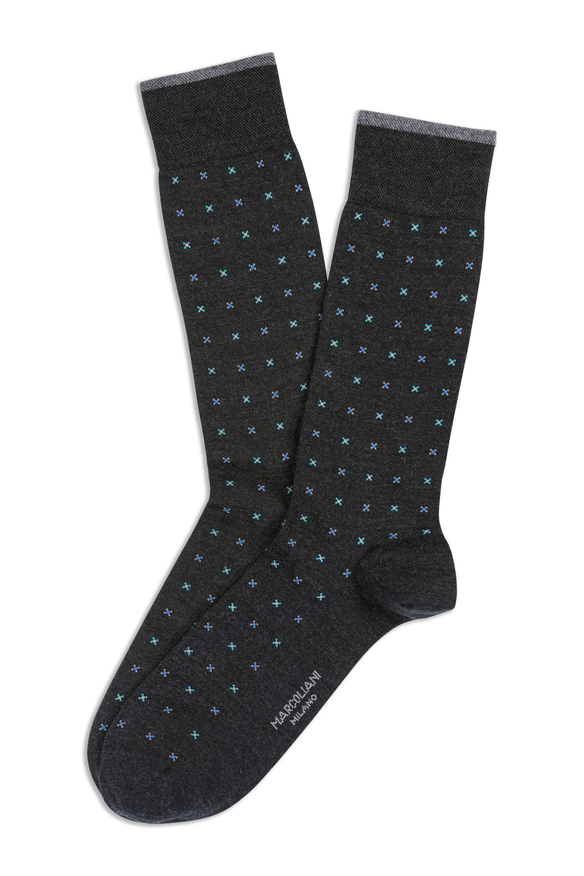 Marcoliani Calze in lana merino micro disegno lunghezza polpaccio MAR4504T/1 004