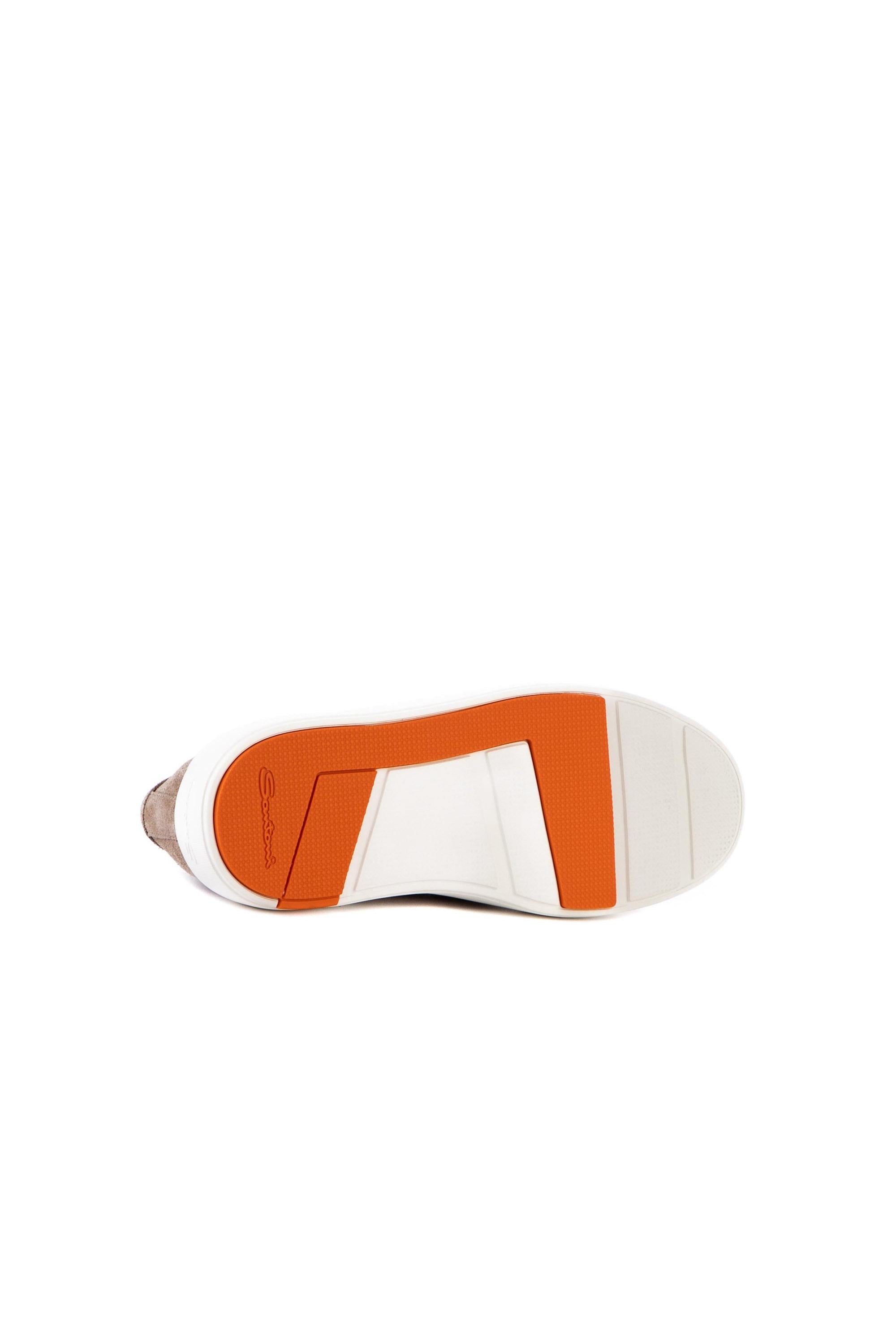 Mocassino in camoscio fondo in gomma mod. cleanic MBCD21439BARCEGC E82 Santoni