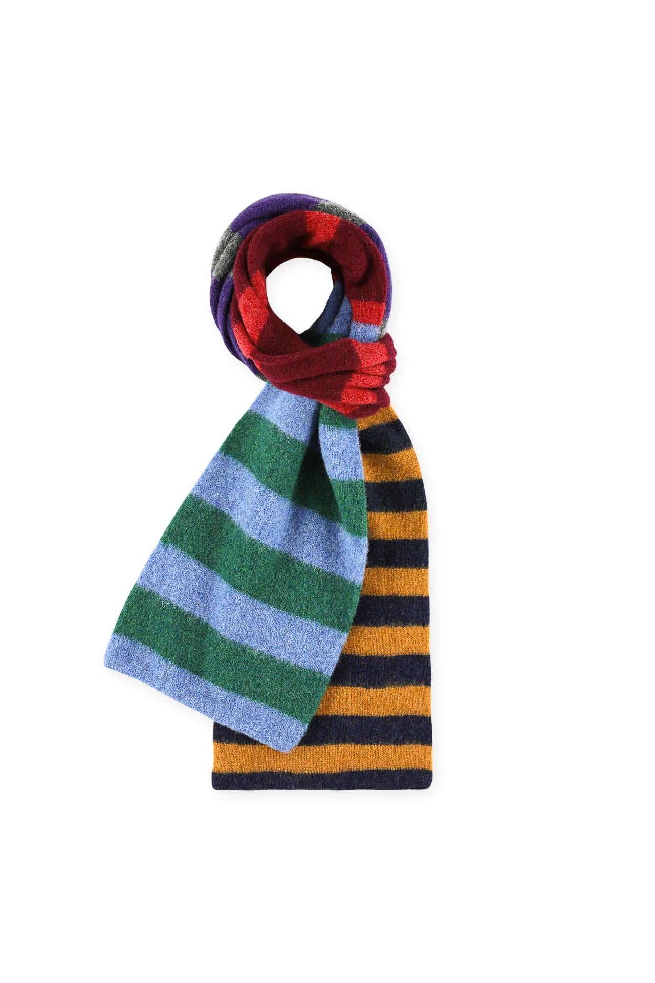 Howlin' Sciarpa in lana shetland a righe COSMIC SURFIN SCARF MIXED UP