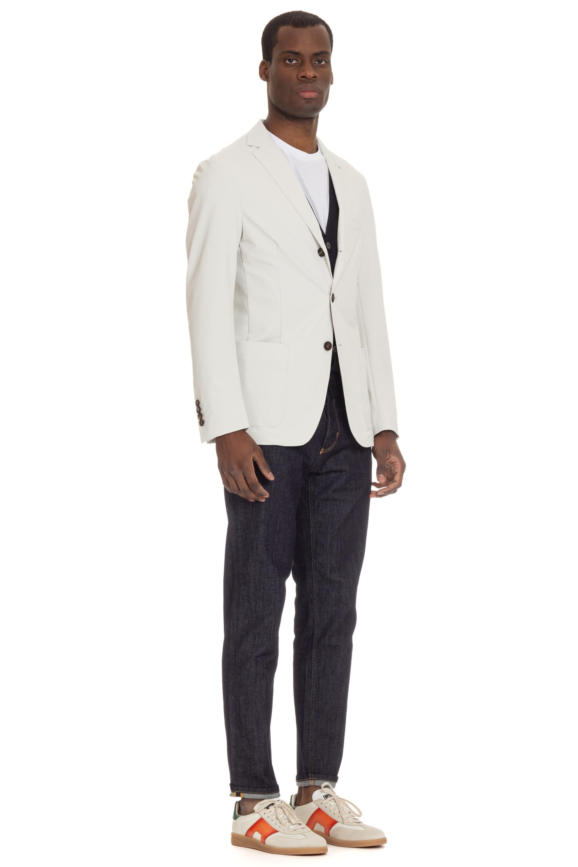 Giacca tecnica in nylon stretch con pettorina I75GIAI05 BT CRN TES0I075 02 Eleventy