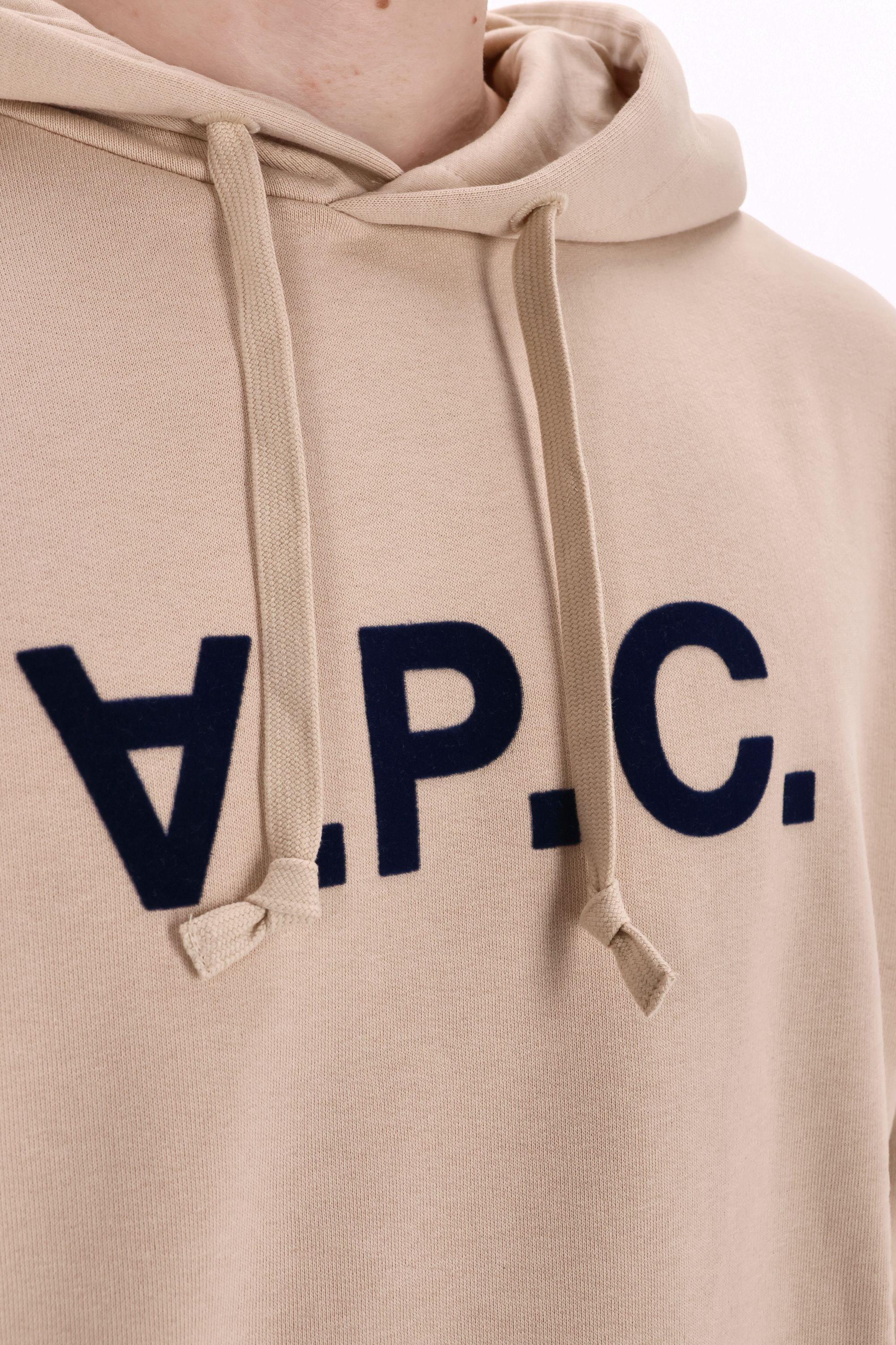 A.P.C. Felpa in cotone con logo centrale COHBN-M27908 TBI