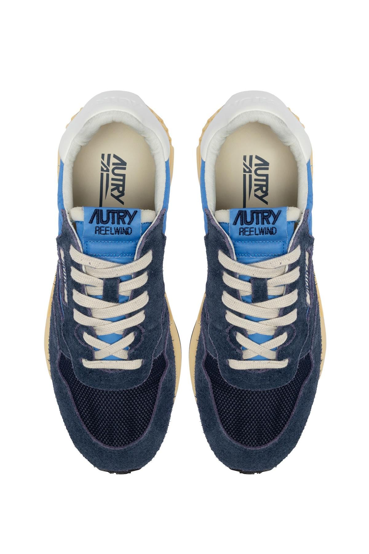Autry Sneaker Reelwind in camoscio bicolor e mesh WWLM 3T03 DBLUE/BLUET