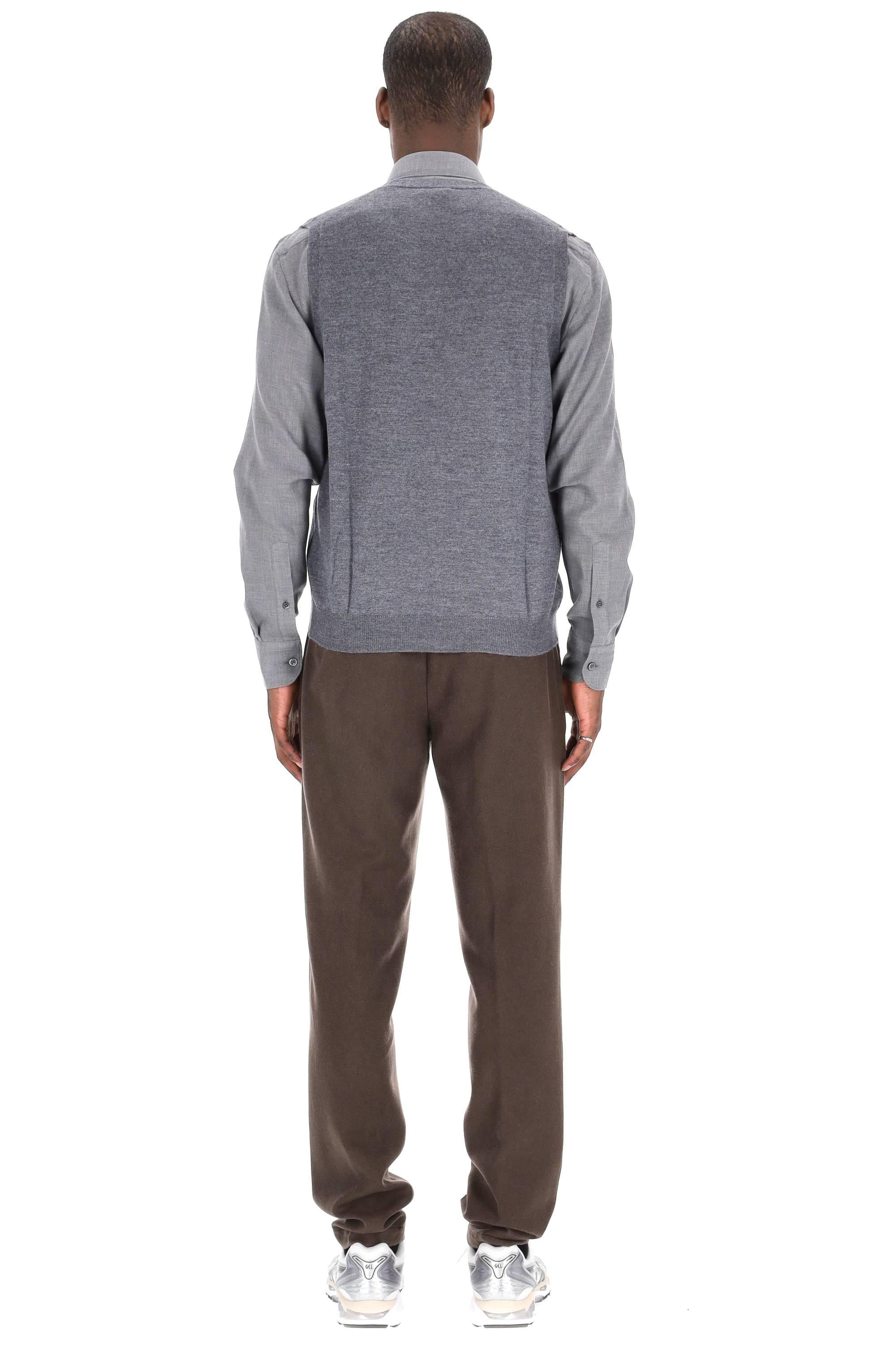 Gilet in lana merino 1429658582 0088 088 Barba