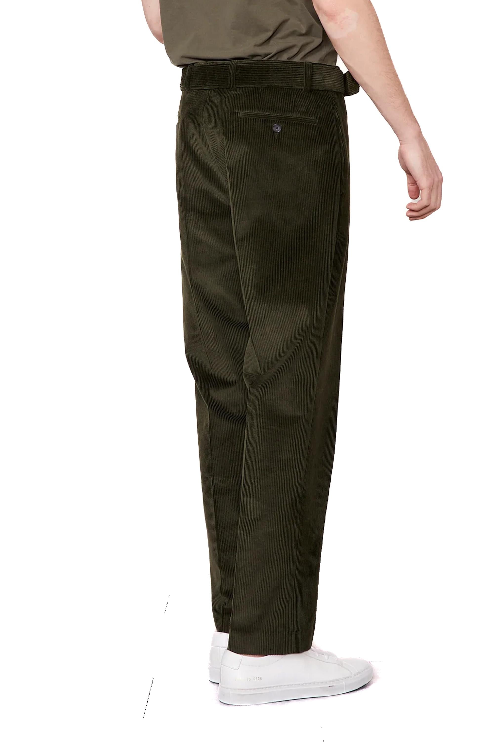 Officine Générale Pantalone in velluto a coste mod. Hoche MTLG488 DARK LICHENE