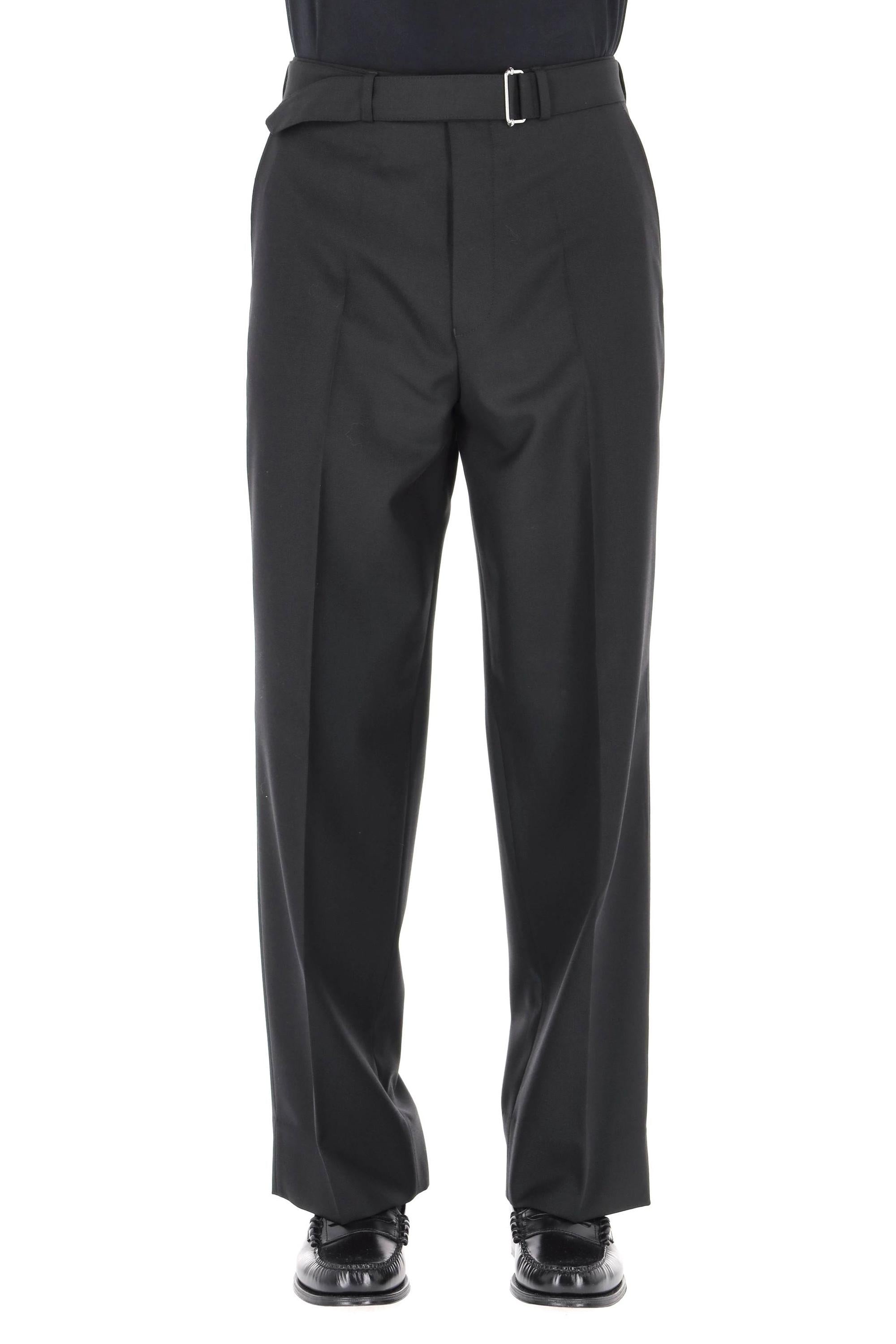 Officine Générale Pantalone in lana vergine modello Nash MTLG457 BLACK