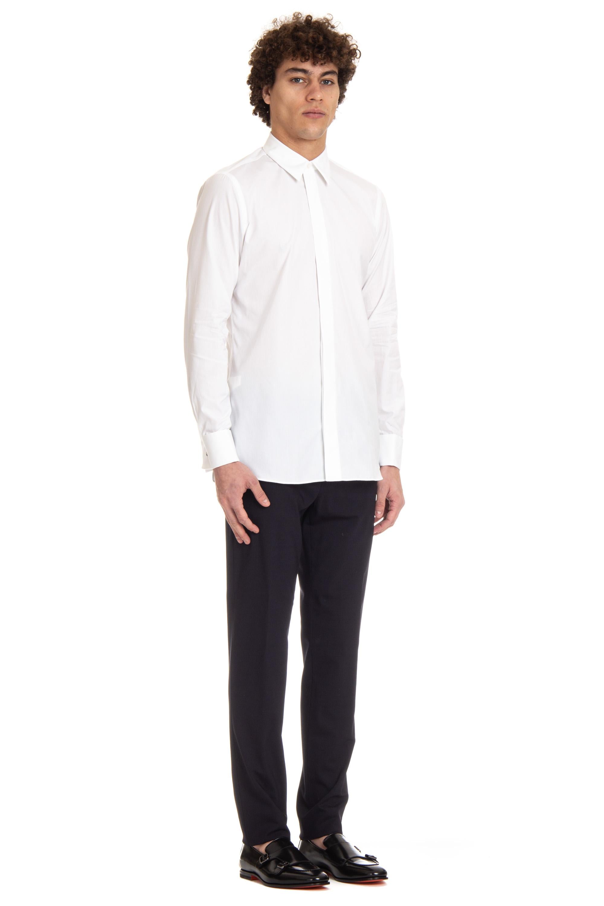 Lardini Camicia cerimonia con bottoni coperti EQASHER EQC1775 100