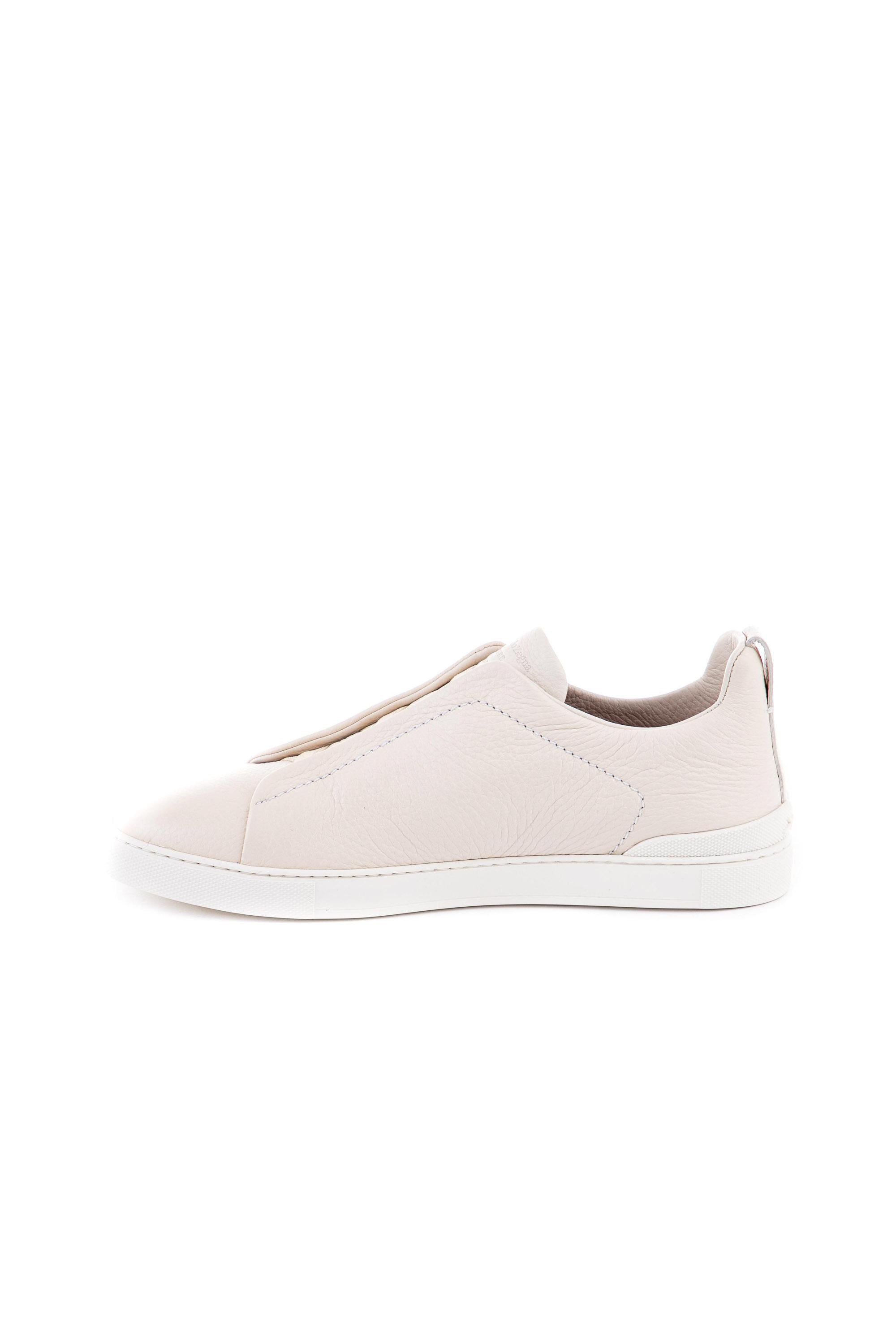 Zegna Sneakers Triple Stitch in cervo supersoft LHCVO A4667X NEW PAN