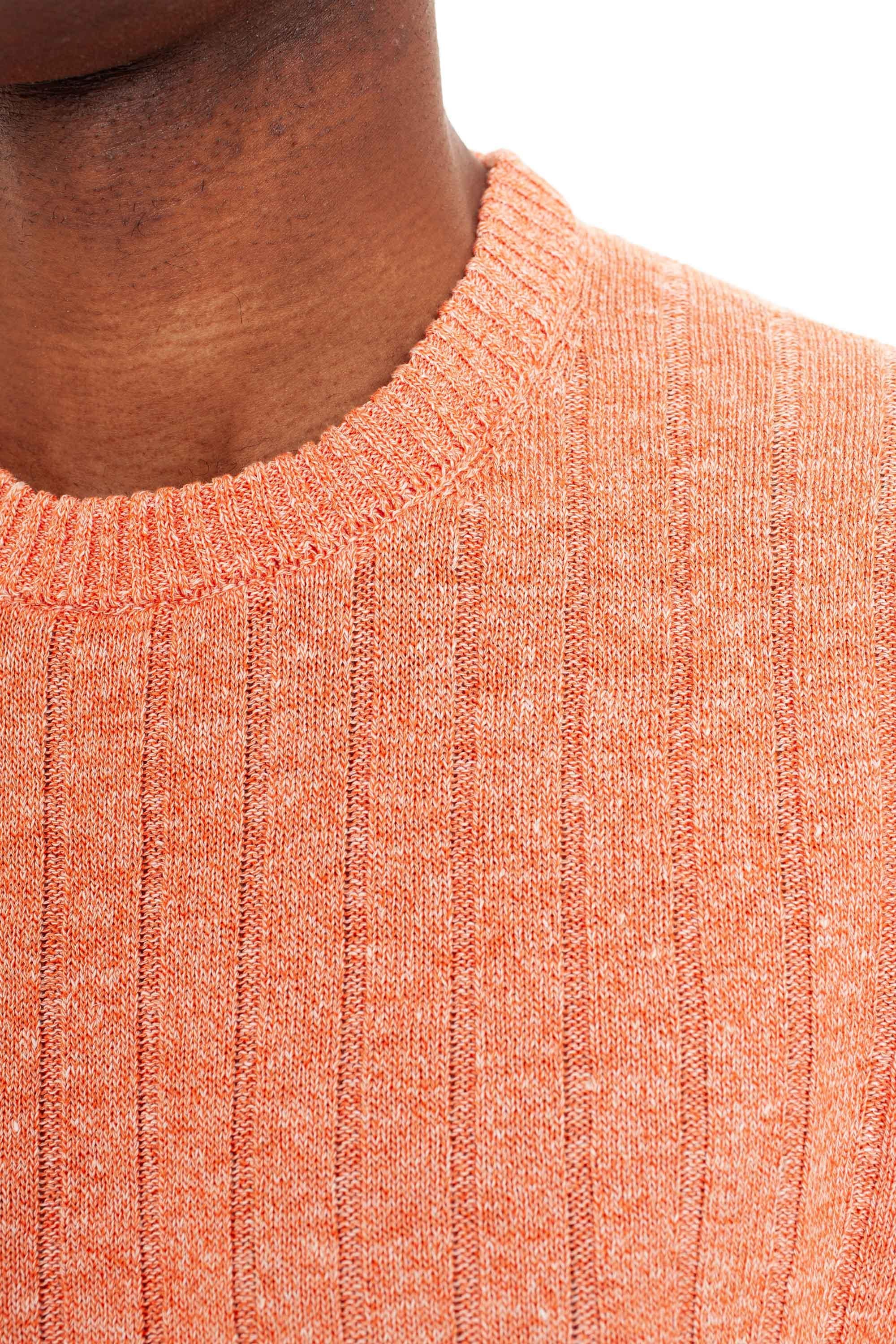 T-shirt in lino-cotone melange a coste 23147 18624/3 330 Gran Sasso