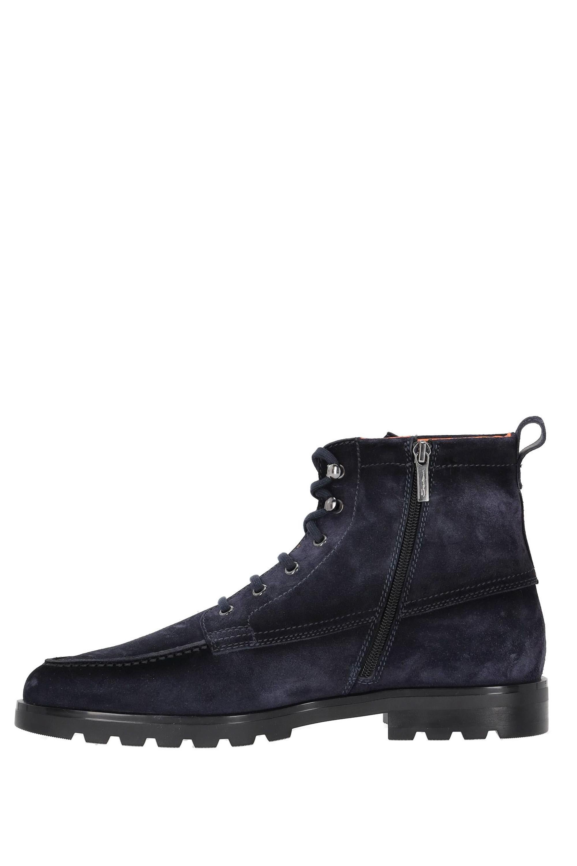 Santoni Stivaletto in camoscio fondo anti scivolo MGDC18910NE0BGEX U60