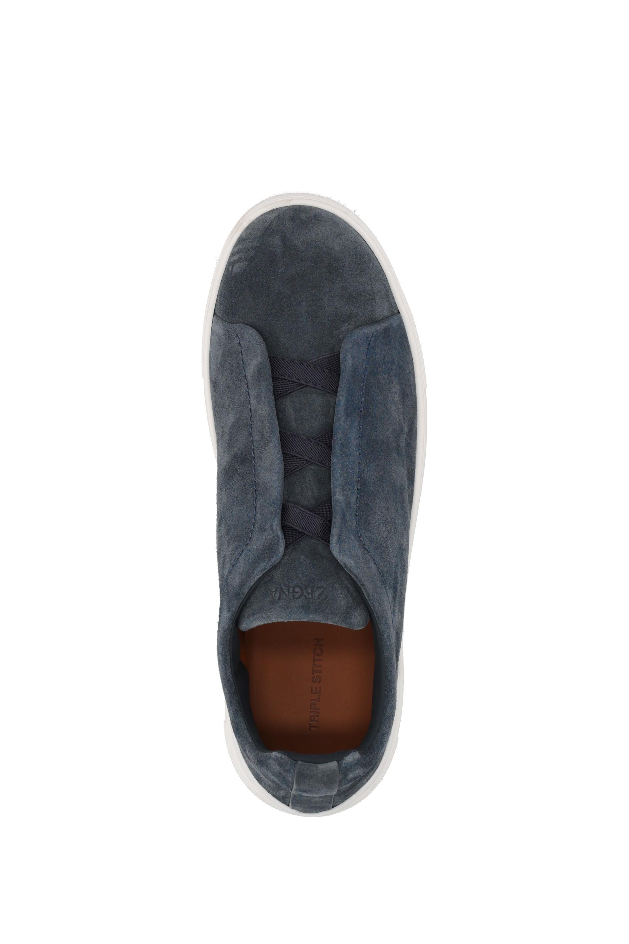 Zegna Sneakers Triple Stitch in camoscio RLHSOY S4667Z FDE