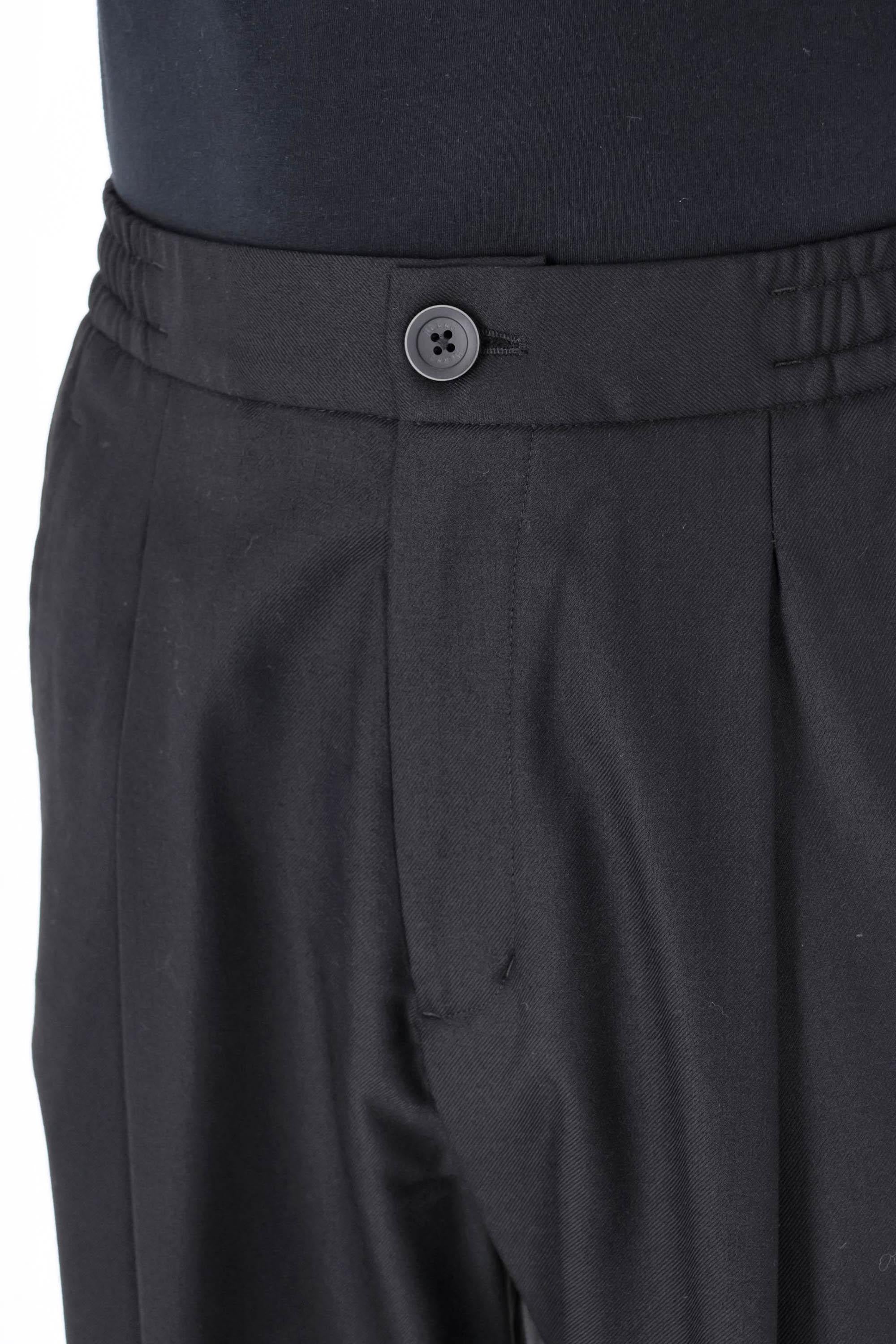 Herno Pantalone in lana-viscosa con coulisse PT000136U-33453 9300