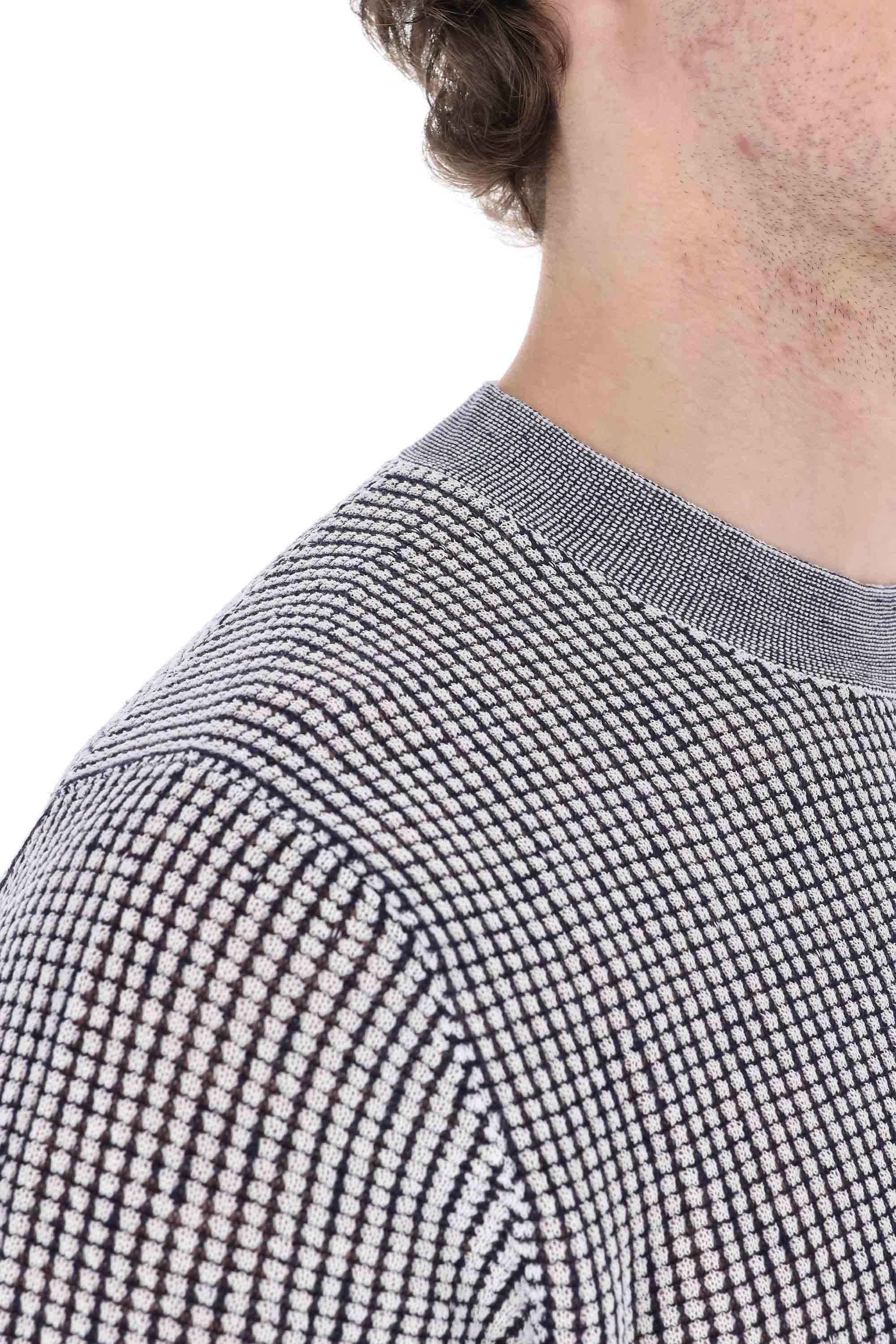 Ballantyne T-shirt jacquard in cotone-lino B2W229 14CZ9 98012
