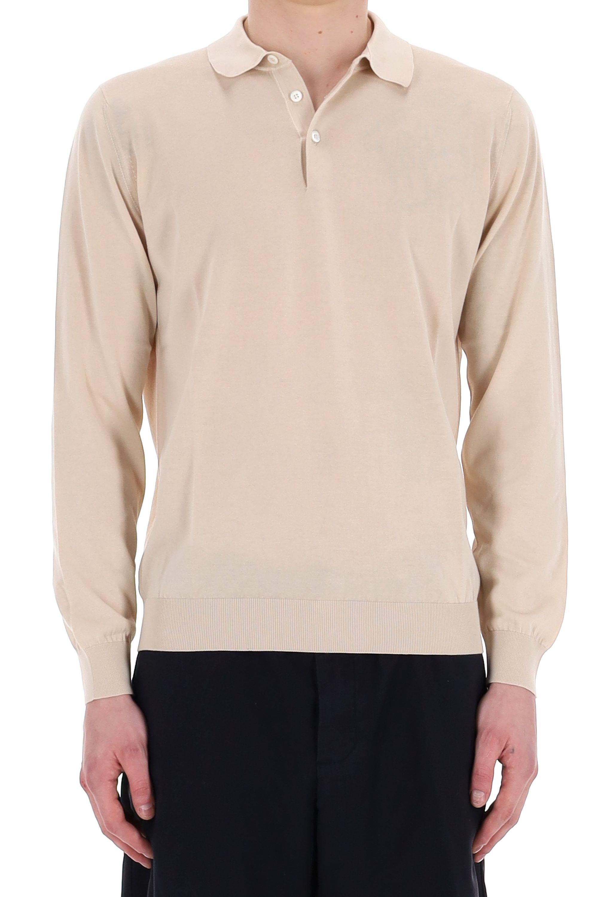 Polo manica lunga in cotone superlight D0GN214-3 125 Drumohr
