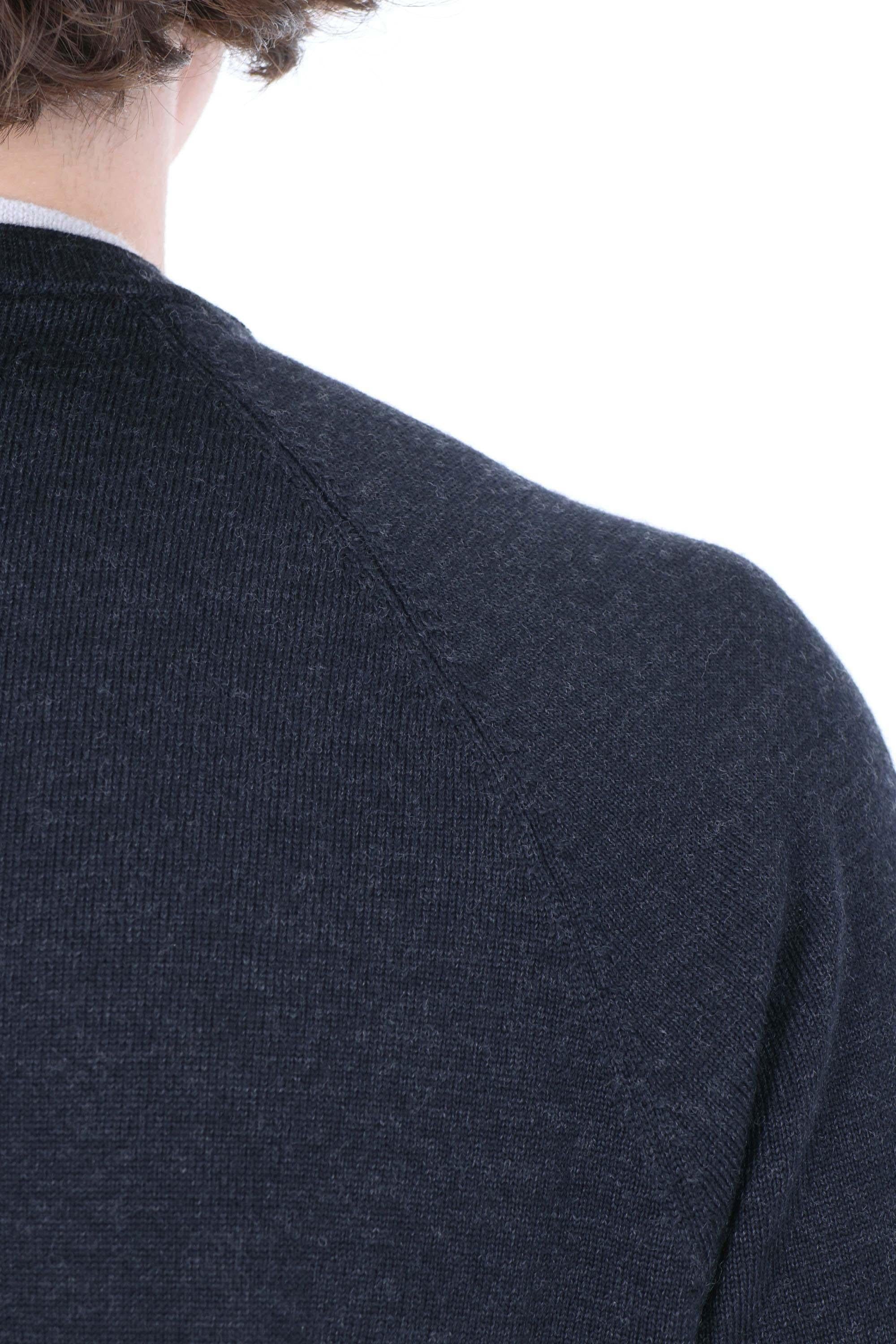 Eleventy Maglia girocollo in pura lana vergine con doppi profili L76MAGL79 MAG0L029/2 15-02