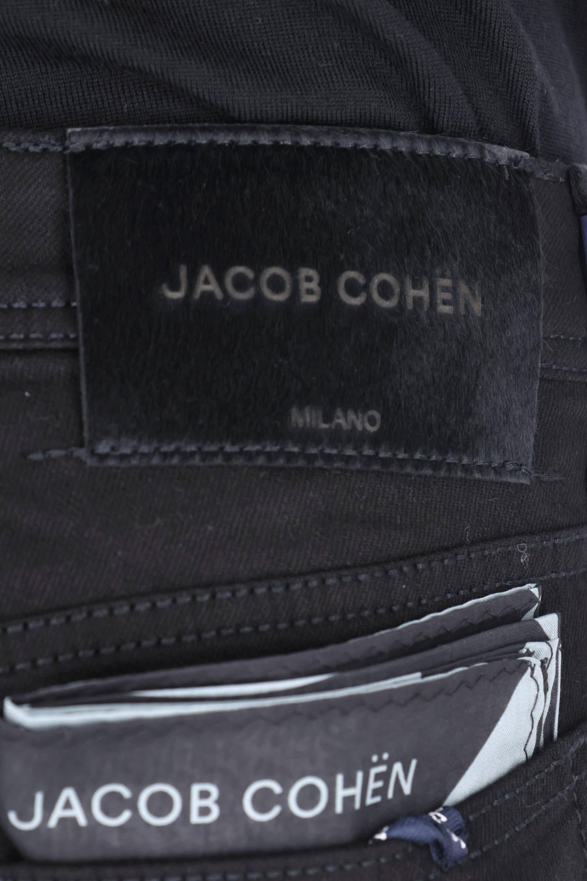 Jacob Cohen Jeans nero in cotone comfort etichetta cavallino Bard fit JUX_QX006 N30 S3598 NICK 500D