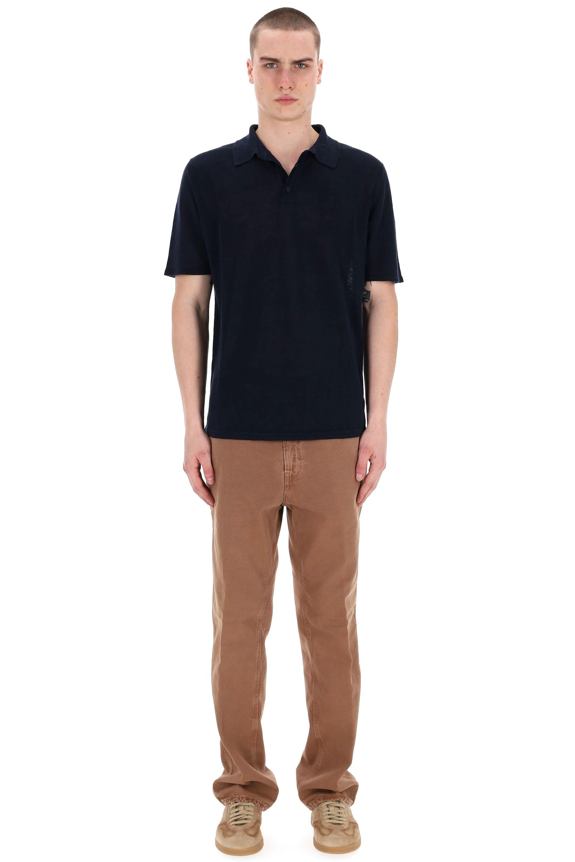Roberto Collina Polo manica corta in lino RB20024-2 RB2010