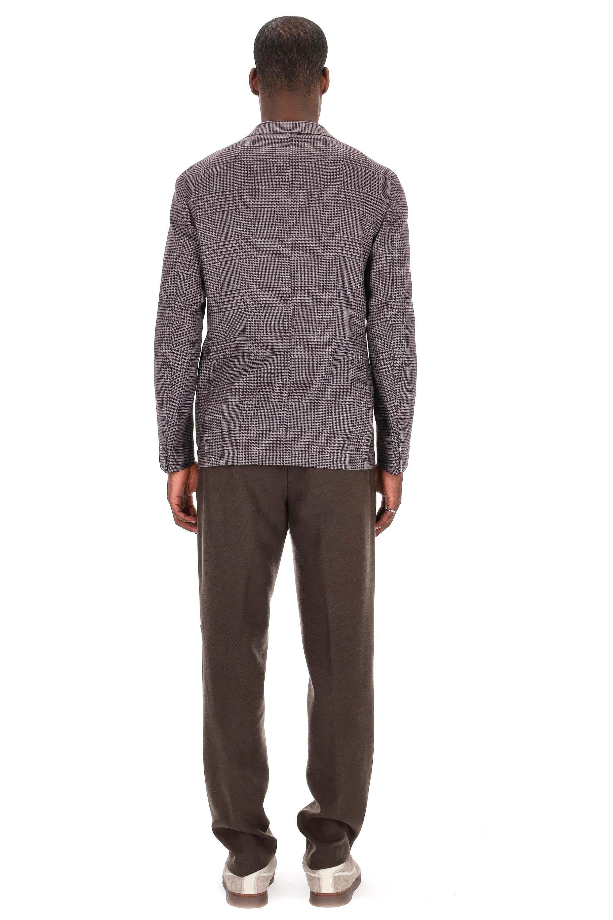 Eleventy Giacca principe di galles in lana-lino-seta L75GIAC12 TES0L099 81