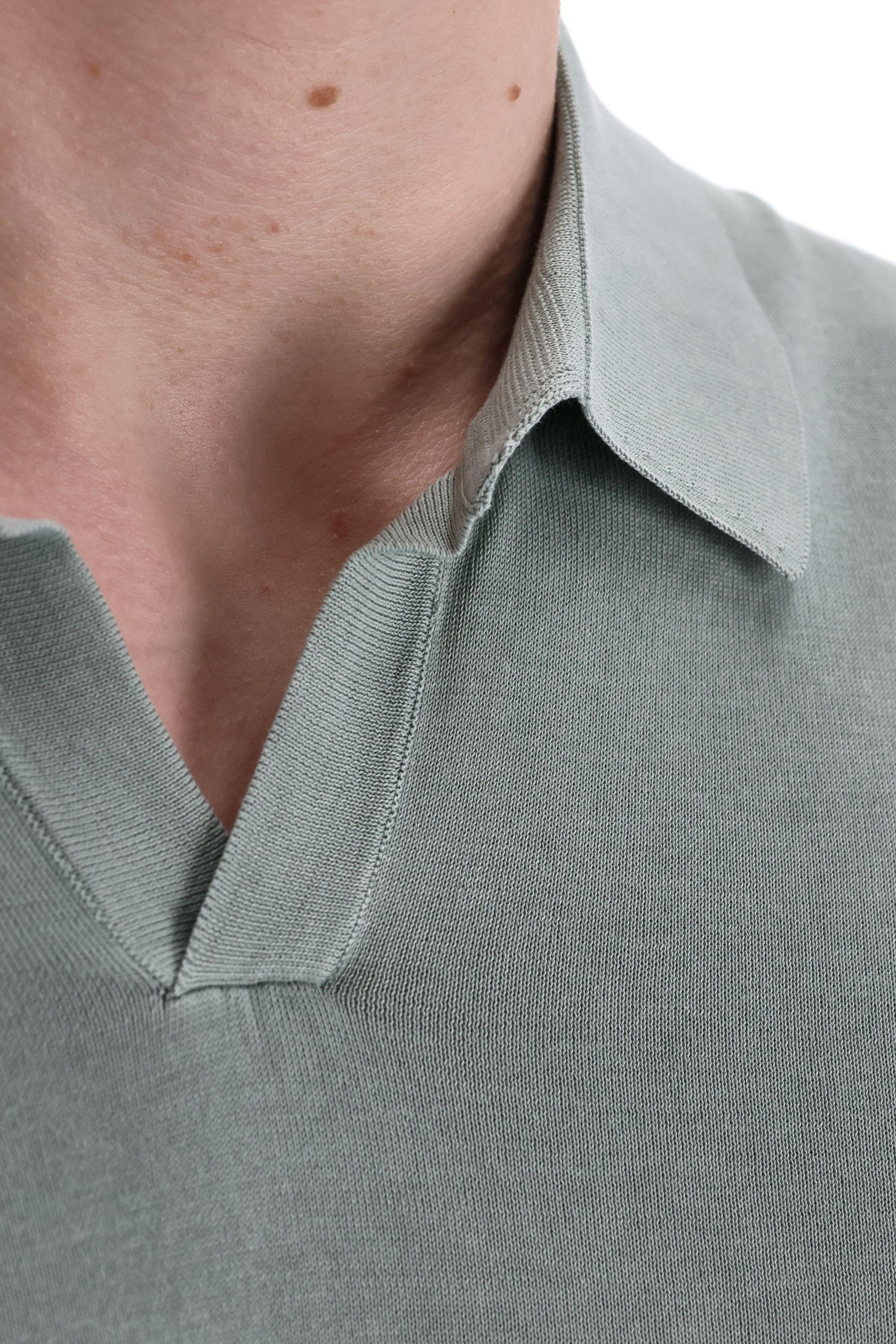 Drumohr Polo in cotone frosted superlight open collar D0GF146N-2 422