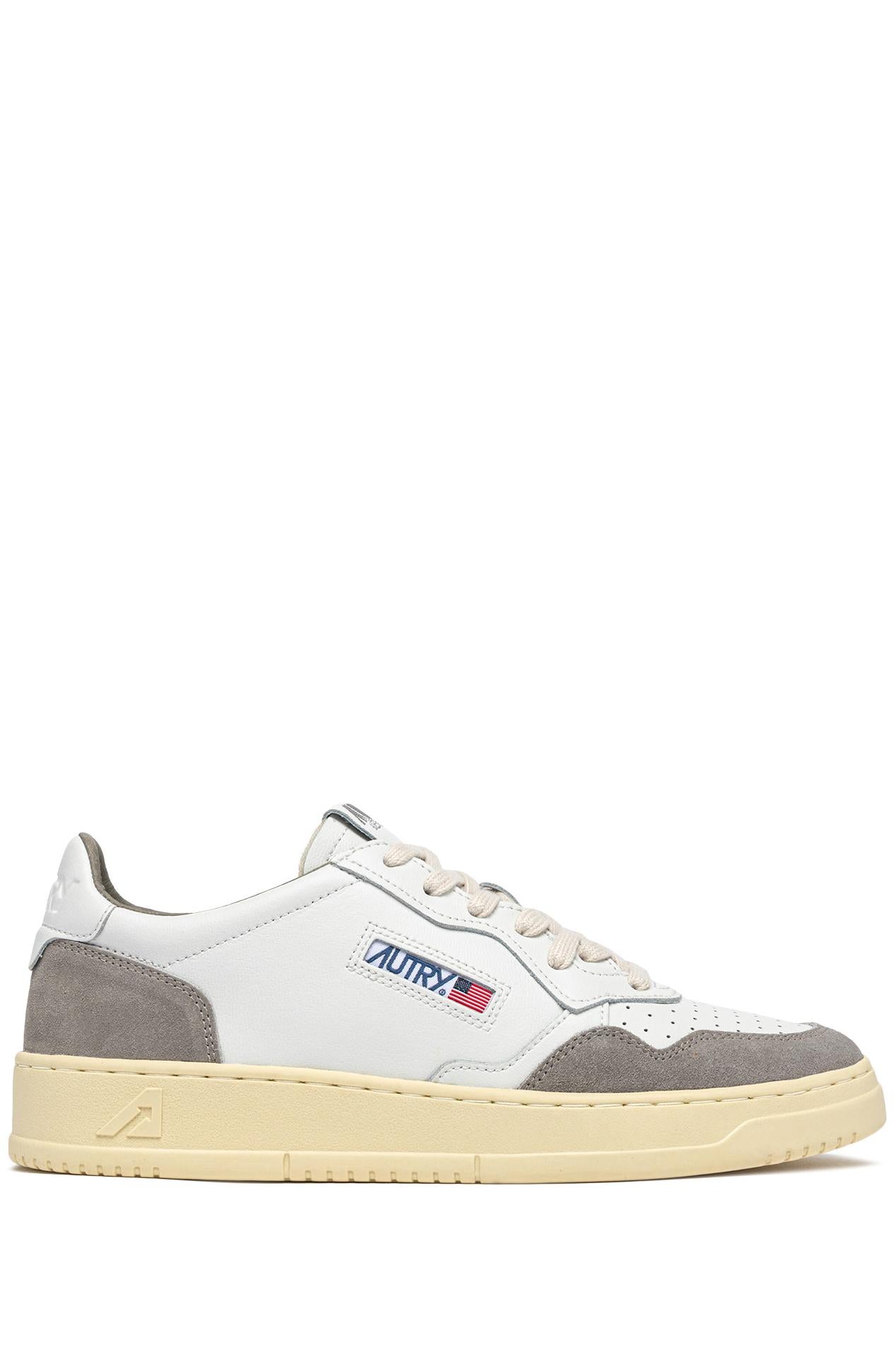 Autry Sneaker Medalist in pelle supersoft e camoscio AULM FT01 WHT/VAP