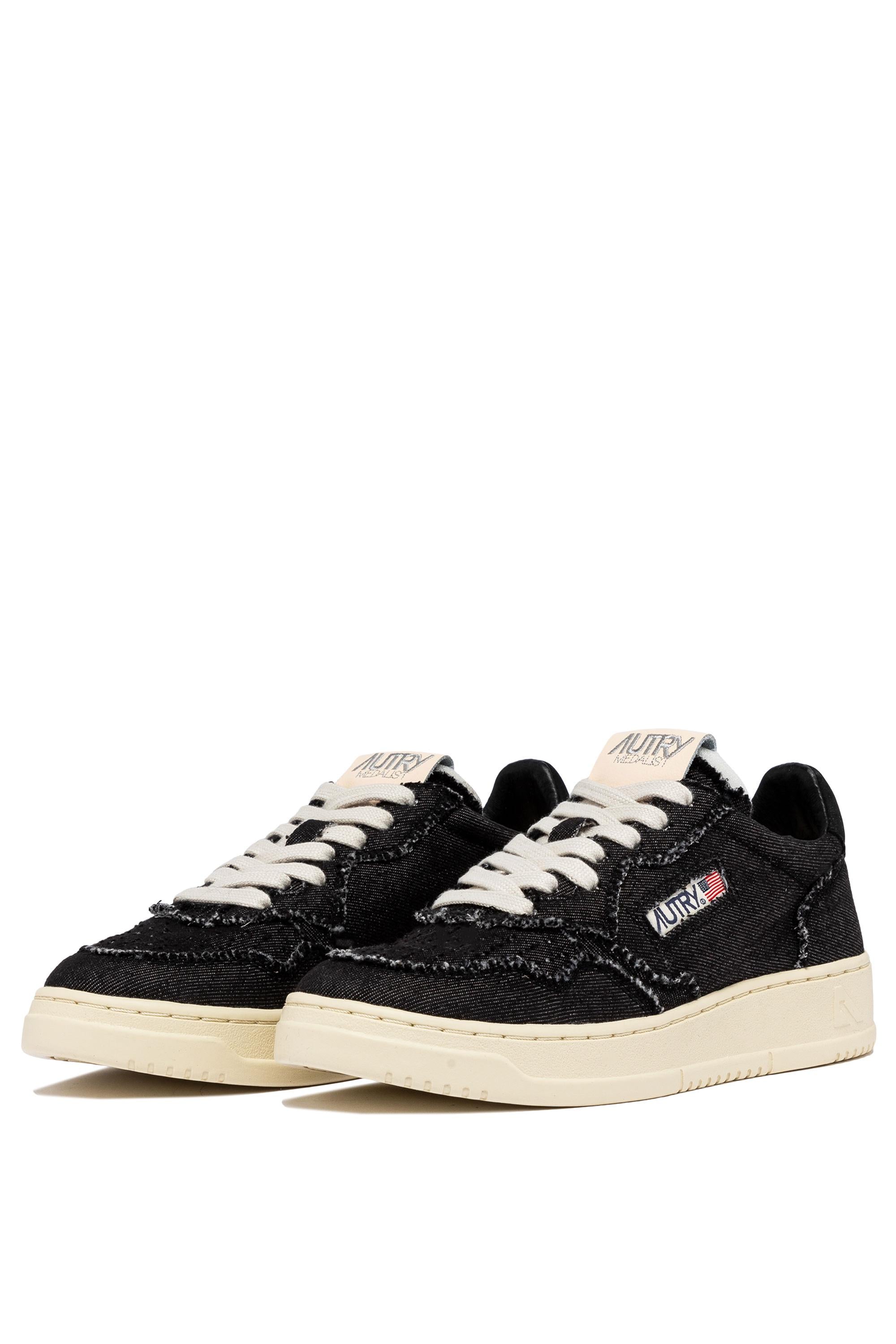 Autry Sneaker donna Medalist in denim nero AULW DE04 DENIM/DENIM BLACK