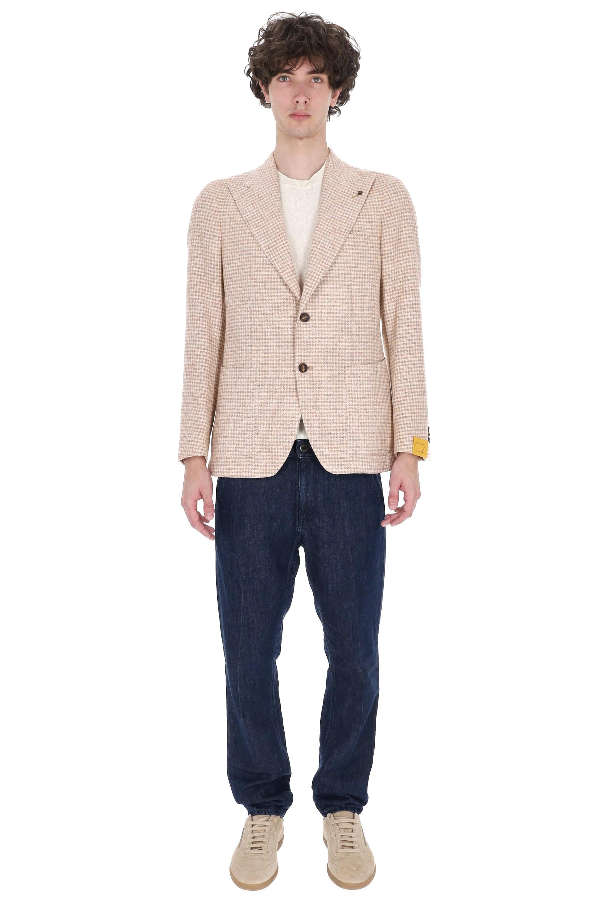 Tagliatore Giacca pied poule in cotone-seta-lino mod. Pino Lerario G-PL26K 610085 EA952