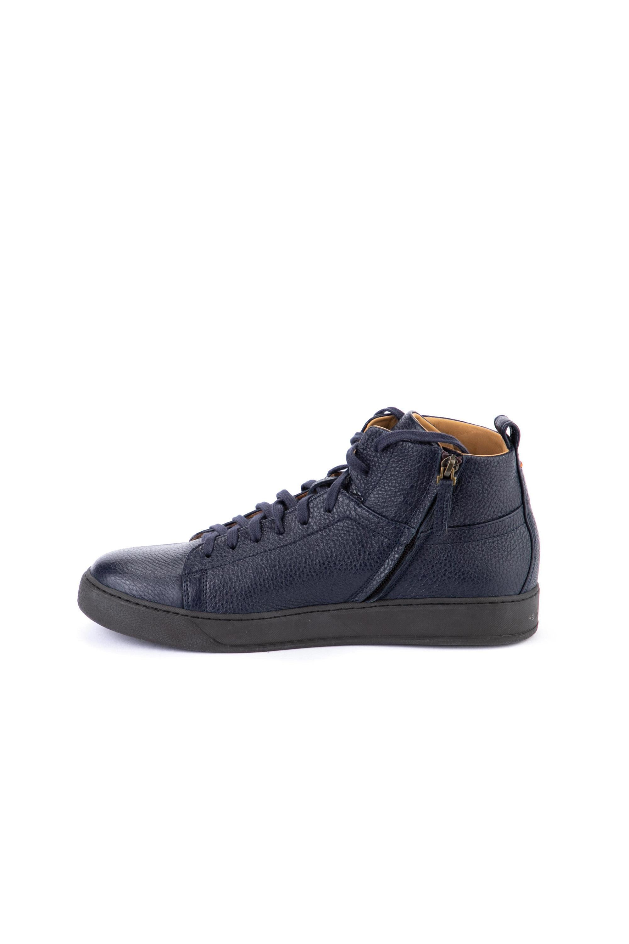 Henderson Sneaker mid top in pelle di cervo dakota IGOR.CVT.1 BLU