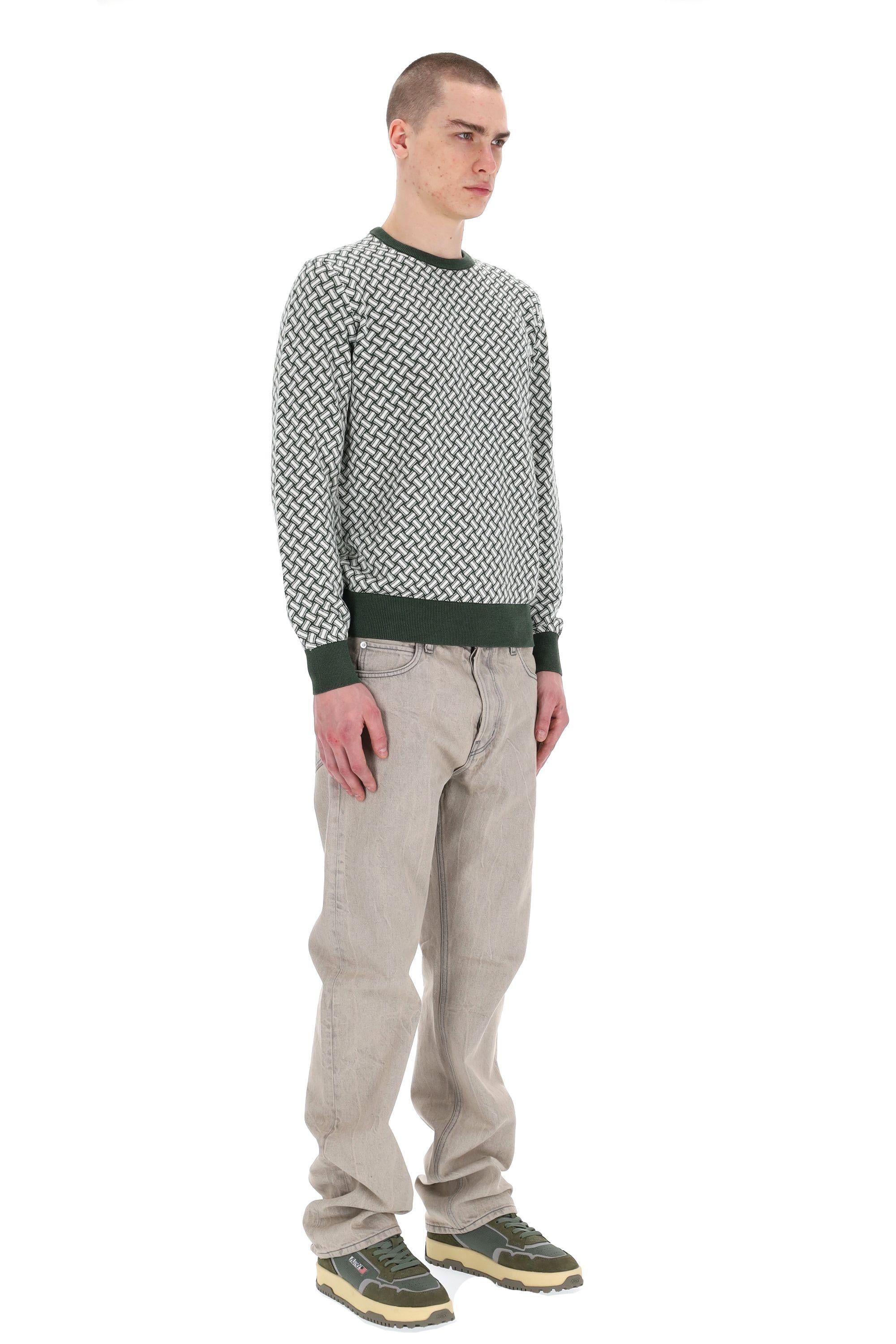Drumohr Maglia girocollo biscottino in cotone-lino D9LZ113N-8 B35