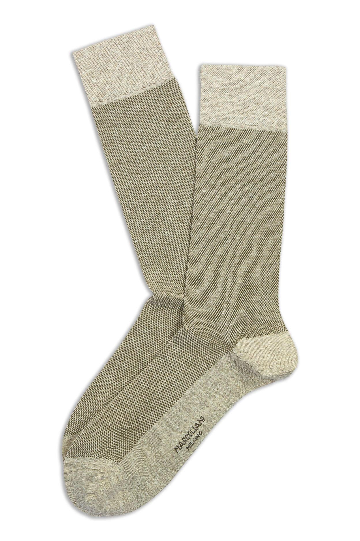 Marcoliani Calze in lino-cotone piquè MAR4450T/2 035