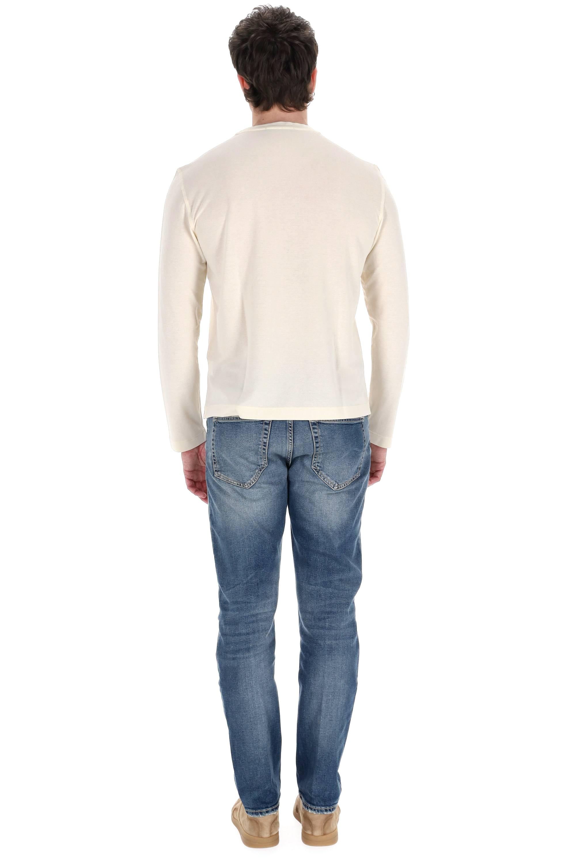 T-shirt manica lunga in cotone "ice cotton" DTJ001B-2 117 Drumohr