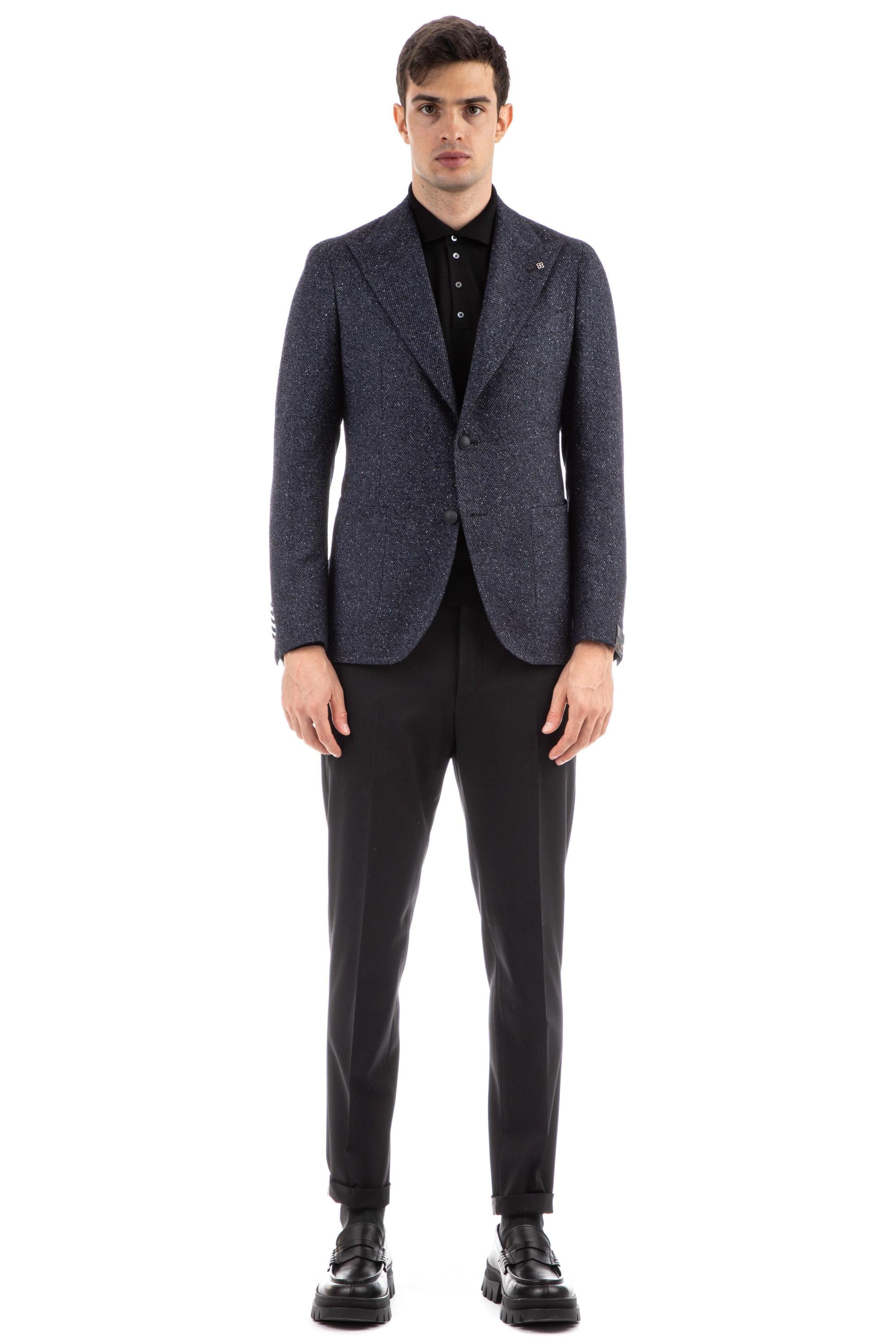 Giacca sale pepe in lana-seta linea pino lerario G-PL26K 470006 B1131 Tagliatore
