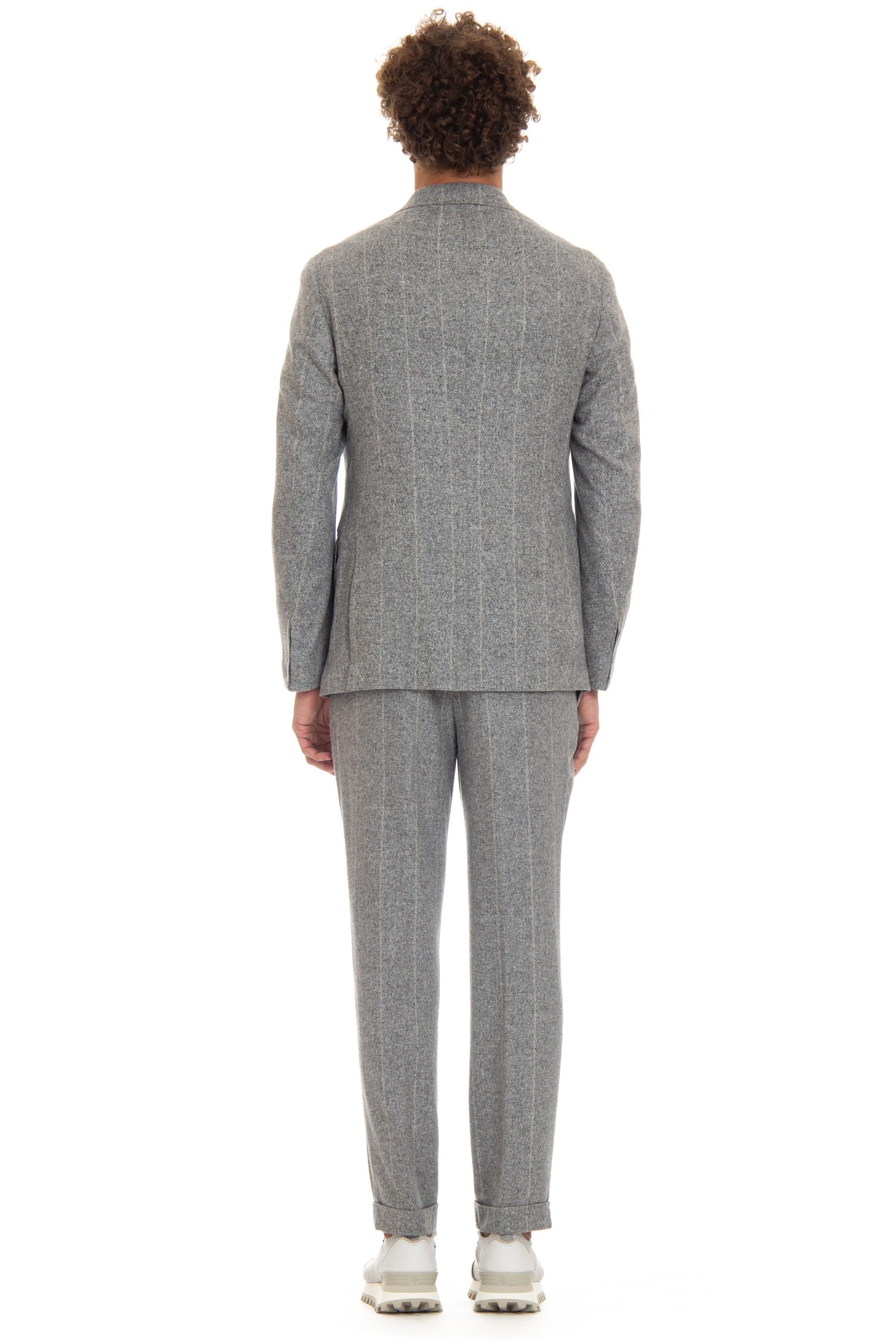 Eleventy Abito sartoriale gessato in lana-seta J75ABUD01 TES0J153 13